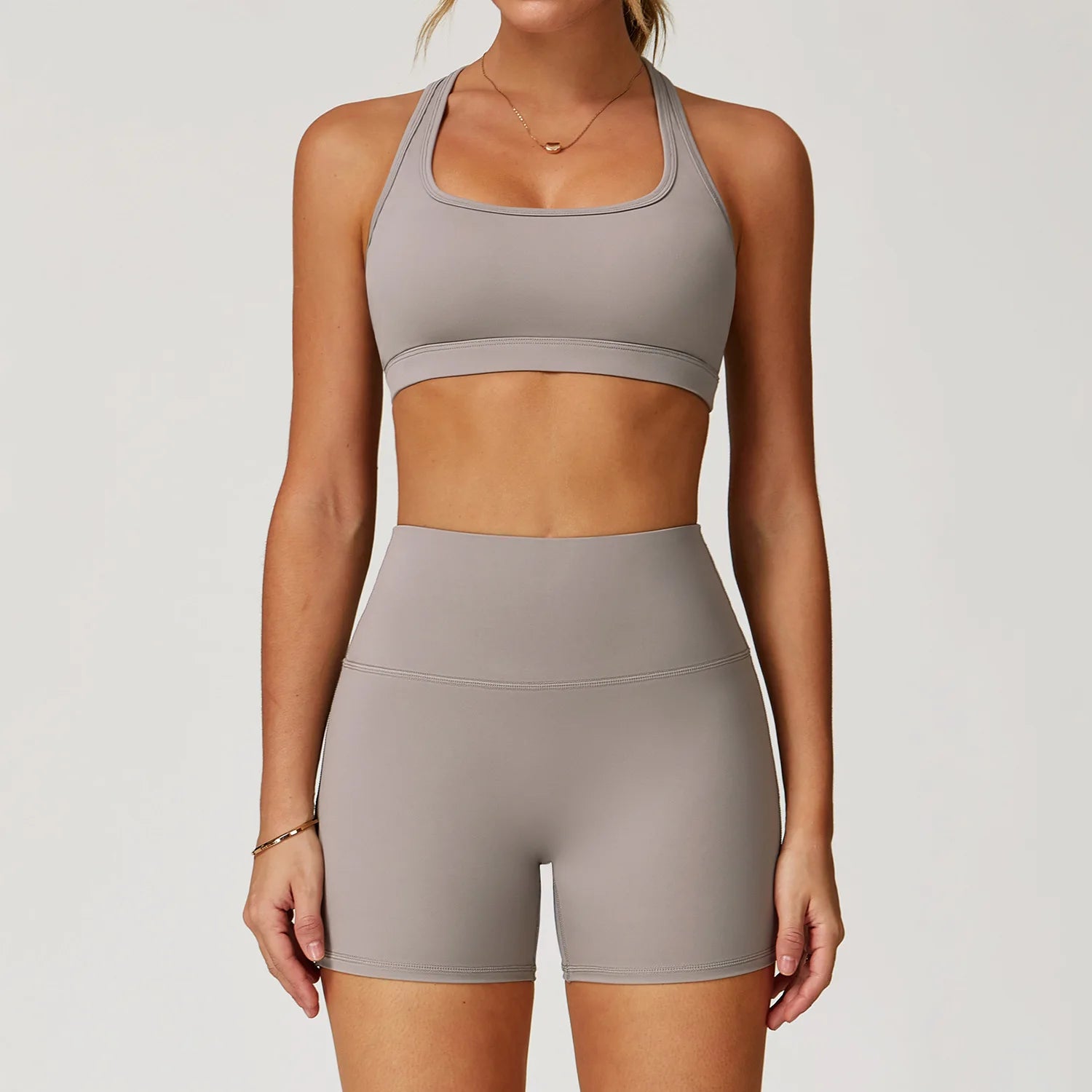 Yoga Set 2 Pieces Women Clothes Workout Outfits Fitness Sportswear Gym Tracksuit High Waist Leggings Sports Bra Athletic Wear