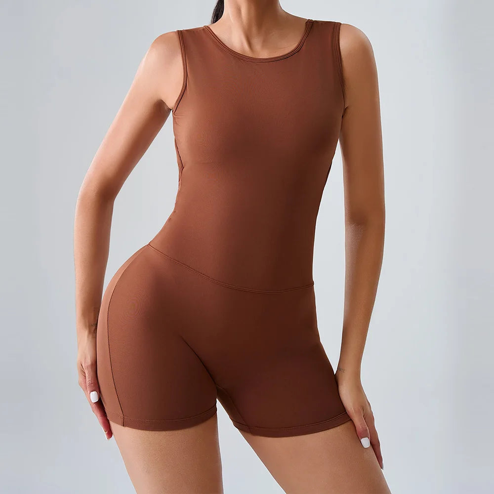 Women Rompers Tummy Control Butt Lifting Sports Shapewer Fitness Sports Bodysuit Yoga Suit Women's Gym PushUp Workout Clothes