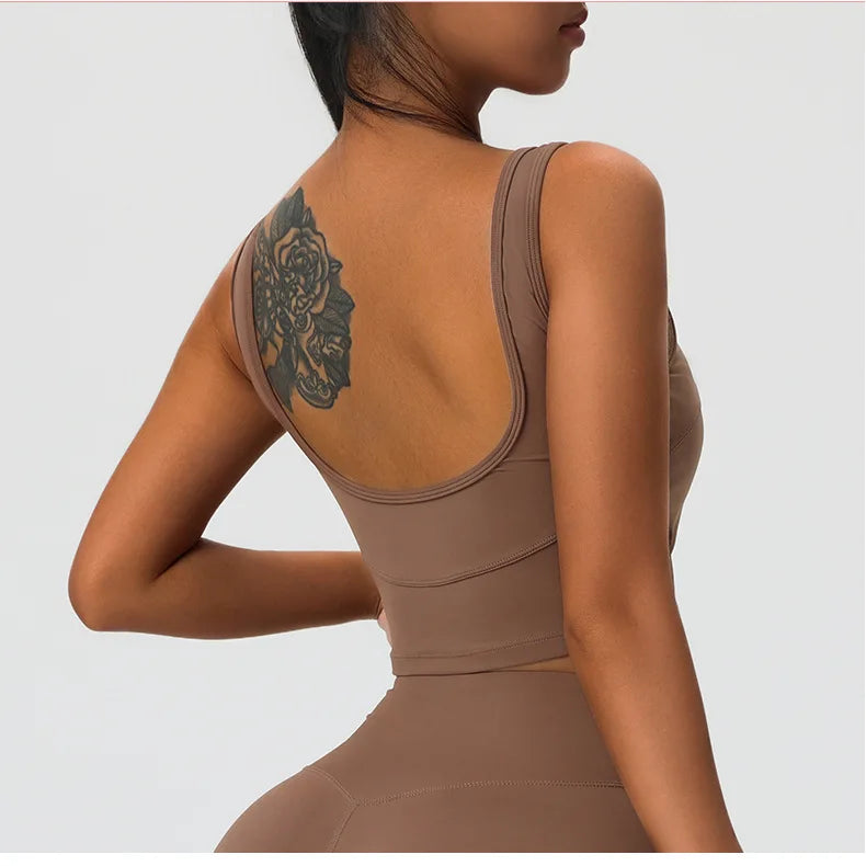 Women Backless Sports Bra Sexy Top Women Push Up Sport Bra Yoga Gym Crop Top Brassiere Fitness Top Sport Bra Breathable Bras