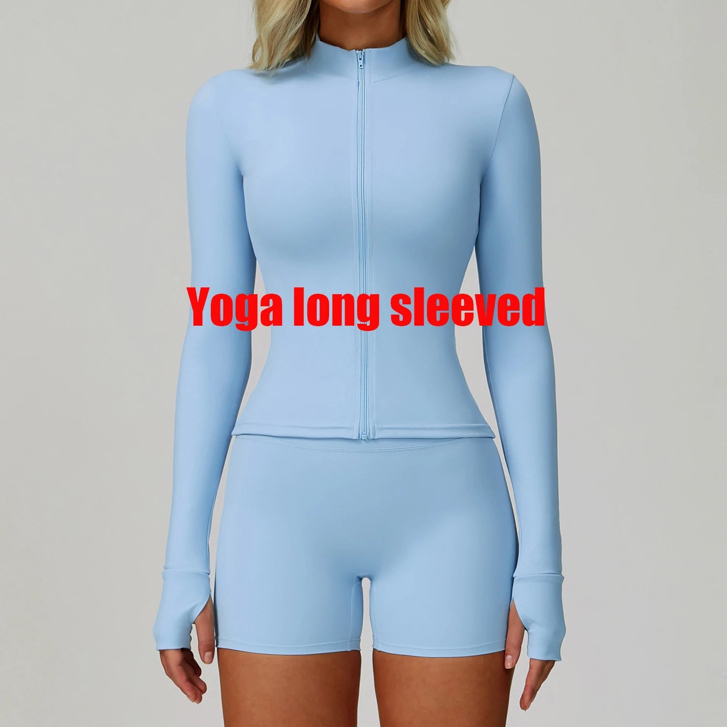 Zipper Yoga Shirts For Women Jacket Long Sleeve Fitness Running Gym Clothes Workout Dry Fit Breathable High Elastic Sports Top
