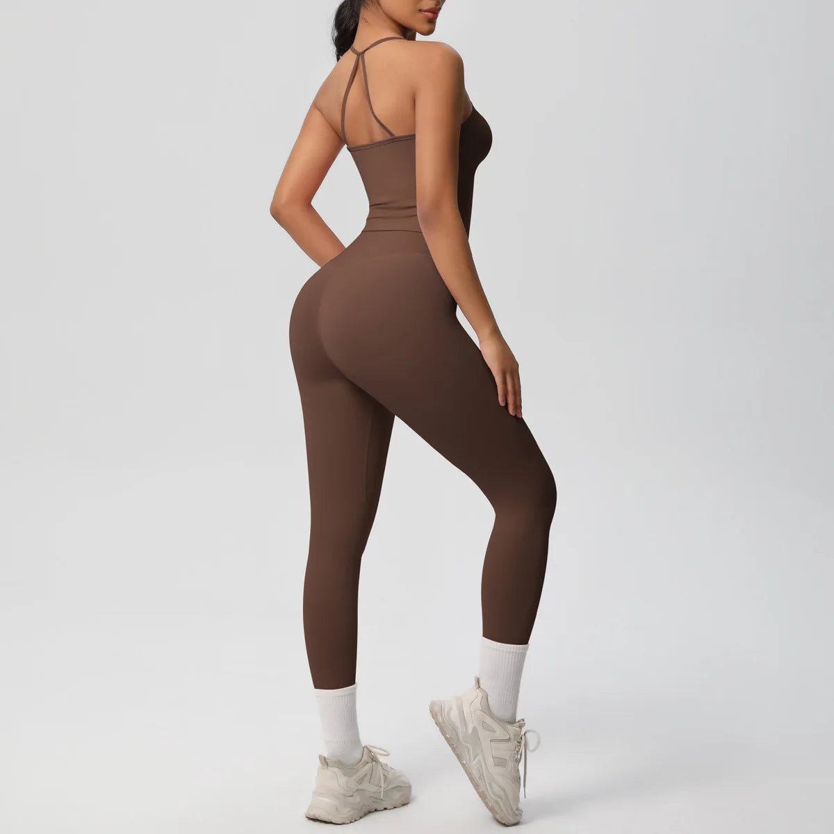 Yoga Outfits Women Tracksuit Fitness Suit Training Sleeveless Sport Gym Set Workout Overalls Sports Underwear Sportswear