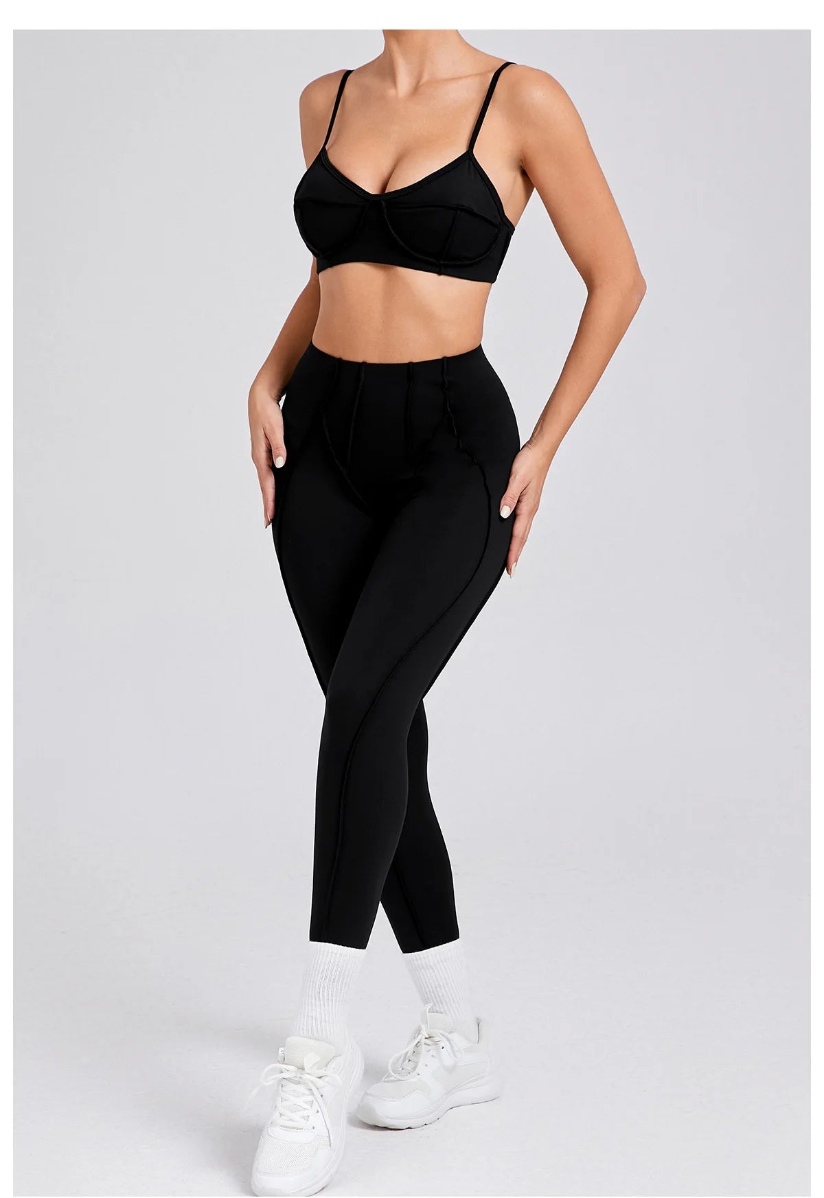 Women's Tracksuit 2 Pieces Seamless Yoga Set Workout Push Up Sportswear Gym Clothing High Waist Leggings Fitness Sports Suits