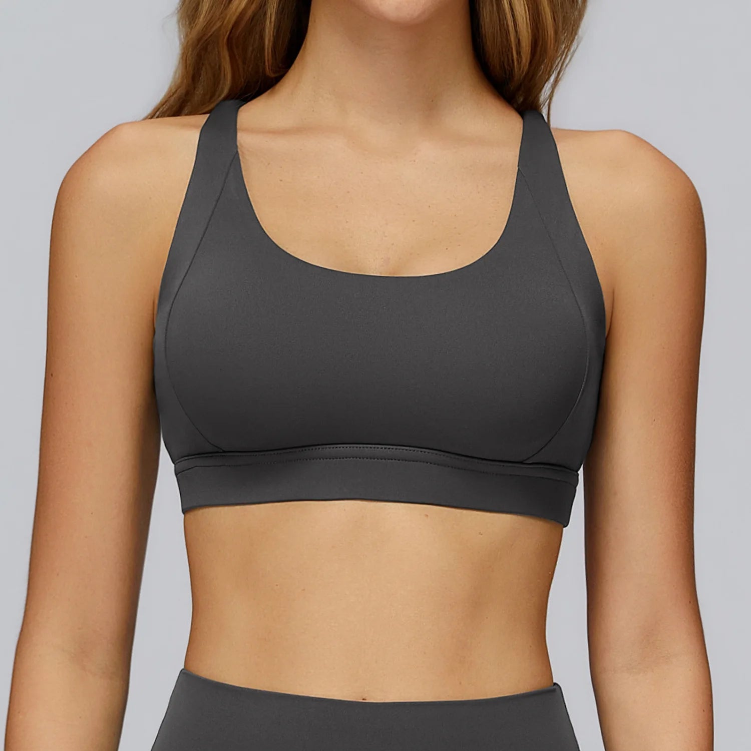 Women Tops Back Cross Strap Tank Top Push Up Underwear Running Sports Bra Breathable Soft Fitness Beauty Solid Color Yoga Bra
