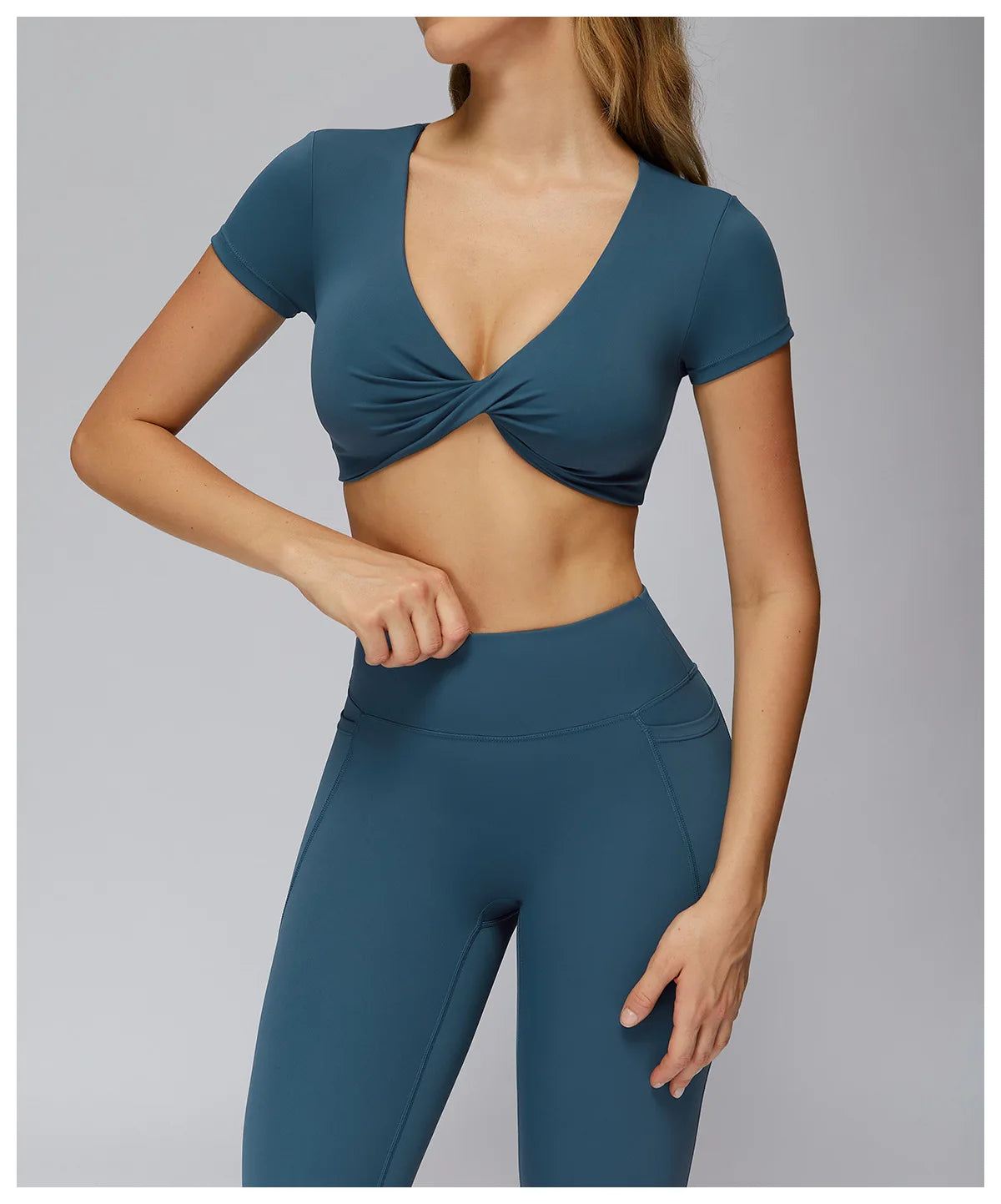 Yoga Top Women Sport T Shirts Fitness Clothes Workout Short Sleeve Top Yoga Shirt Gym Running Back Hollow Out Push Up Sport Top