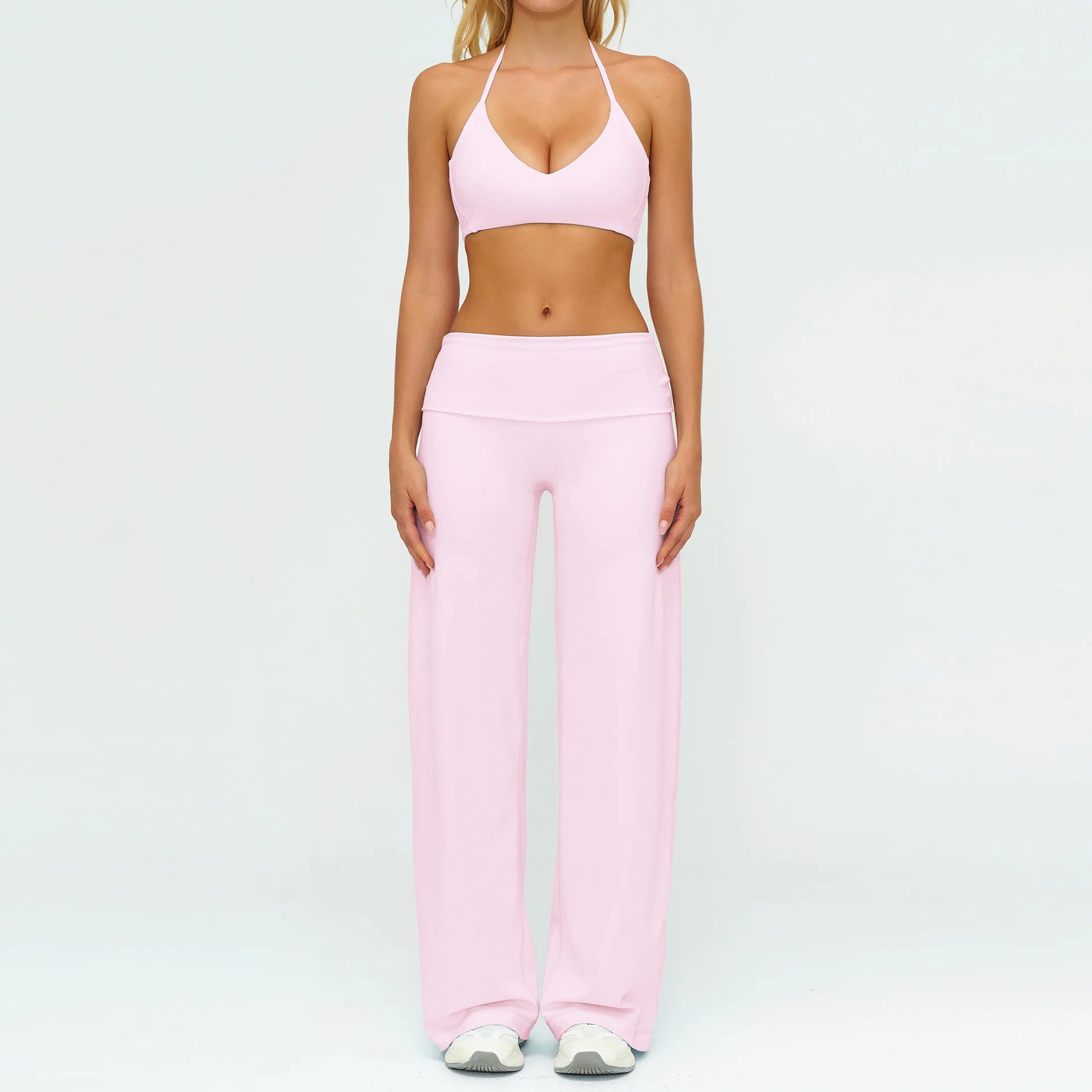 2/3PCS Women Tracksuit Yoga Set Sportswear Workout Clothes Athletic Wear Gym Outfit Fitness Bra Crop Top Long Sleeve Sports Suit
