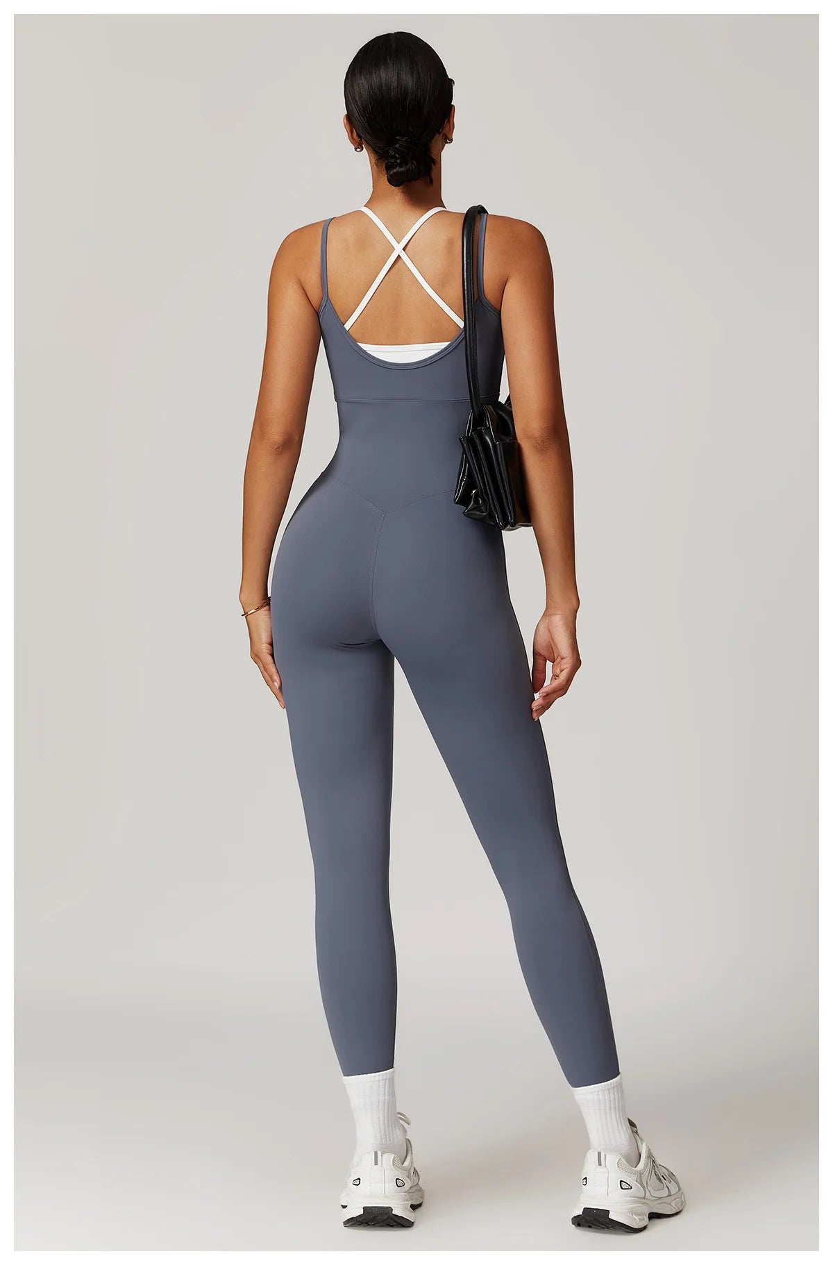 Color Blocked Jumpsuit Gym Set Women Yoga Suit Back Cross Sportswear Women Sports Jumpsuit Fitness Rompers Workout Bodysuits