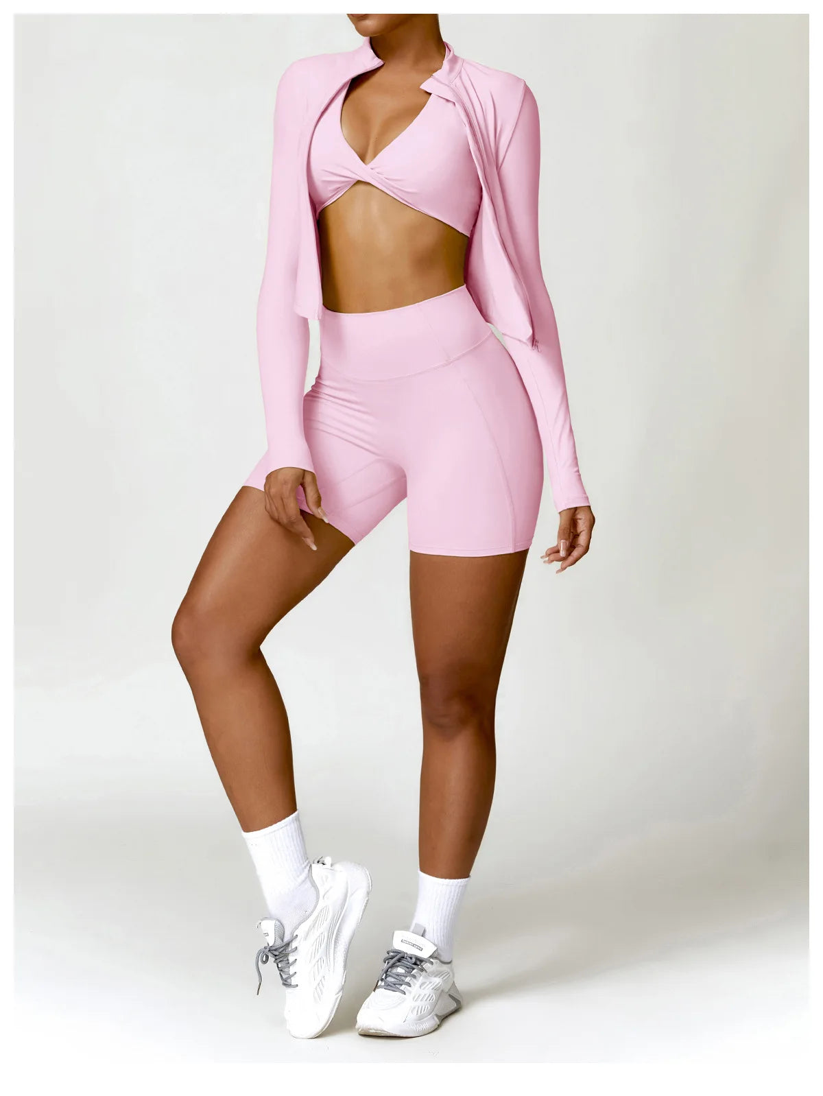 New Running Elasticity Yoga Jacket Zipper Slimming Top Coat Women's Sports Jacket Gym Workout Sports Long Sleeves Women Tights