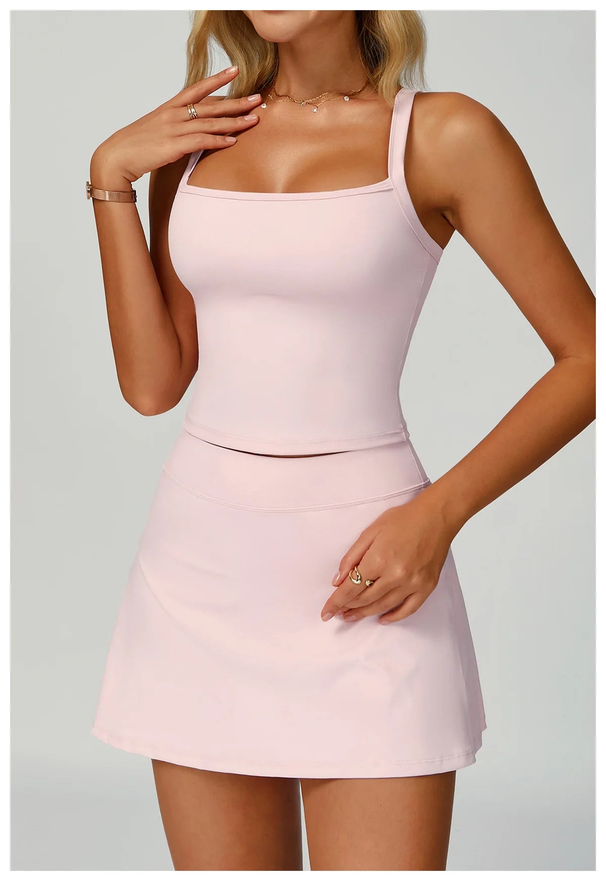 Yoga Set 2 Pieces Women's Tracksuit Sexy Sport Bra High Waist Sports Short Skirt Gym Fitness Sleeveless Workout Suit Sporstwear