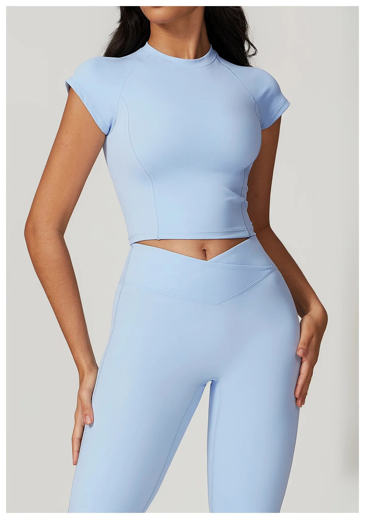 Sports T-shirt Women Fitness Top Short Sleeves Yoga Dance Clothes High Elastic Running Shirts Gym Push Up Workout Top Tee