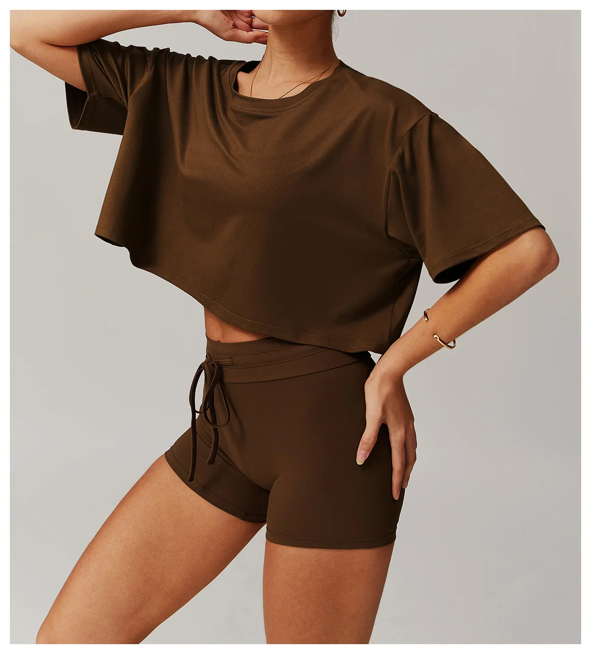 Summer New Sports Short Sleeved Top for Women Comfortable Round Neck Short T-shirt Fitness Running Yoga Short Sleeved Gym Shirt