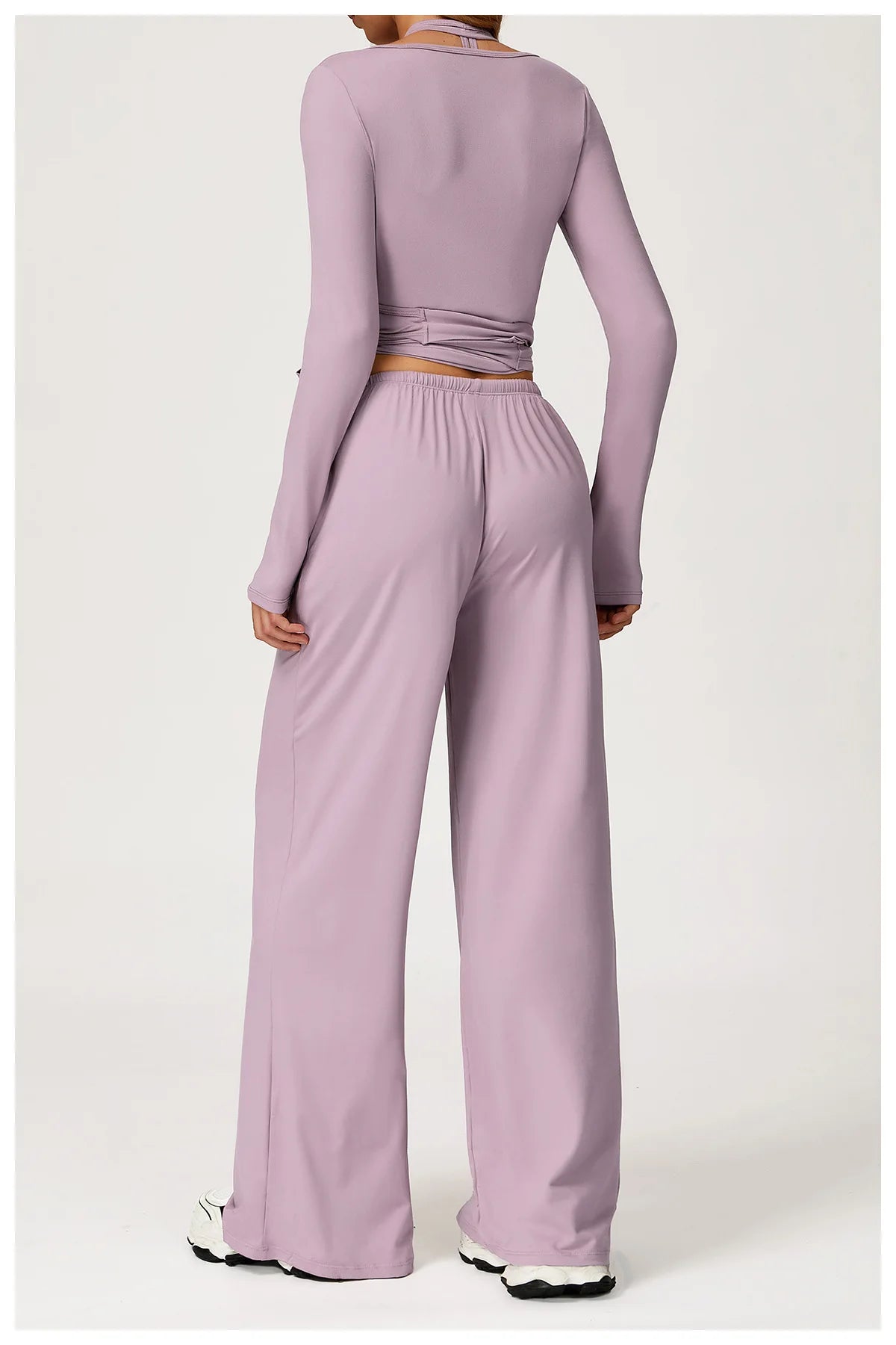 Women Yoga Crossover Strap Long Sleeve Cover-up T-shirts Pilates Running Outdoor Sports Loose Tops Breathable Soft Gym Fitness