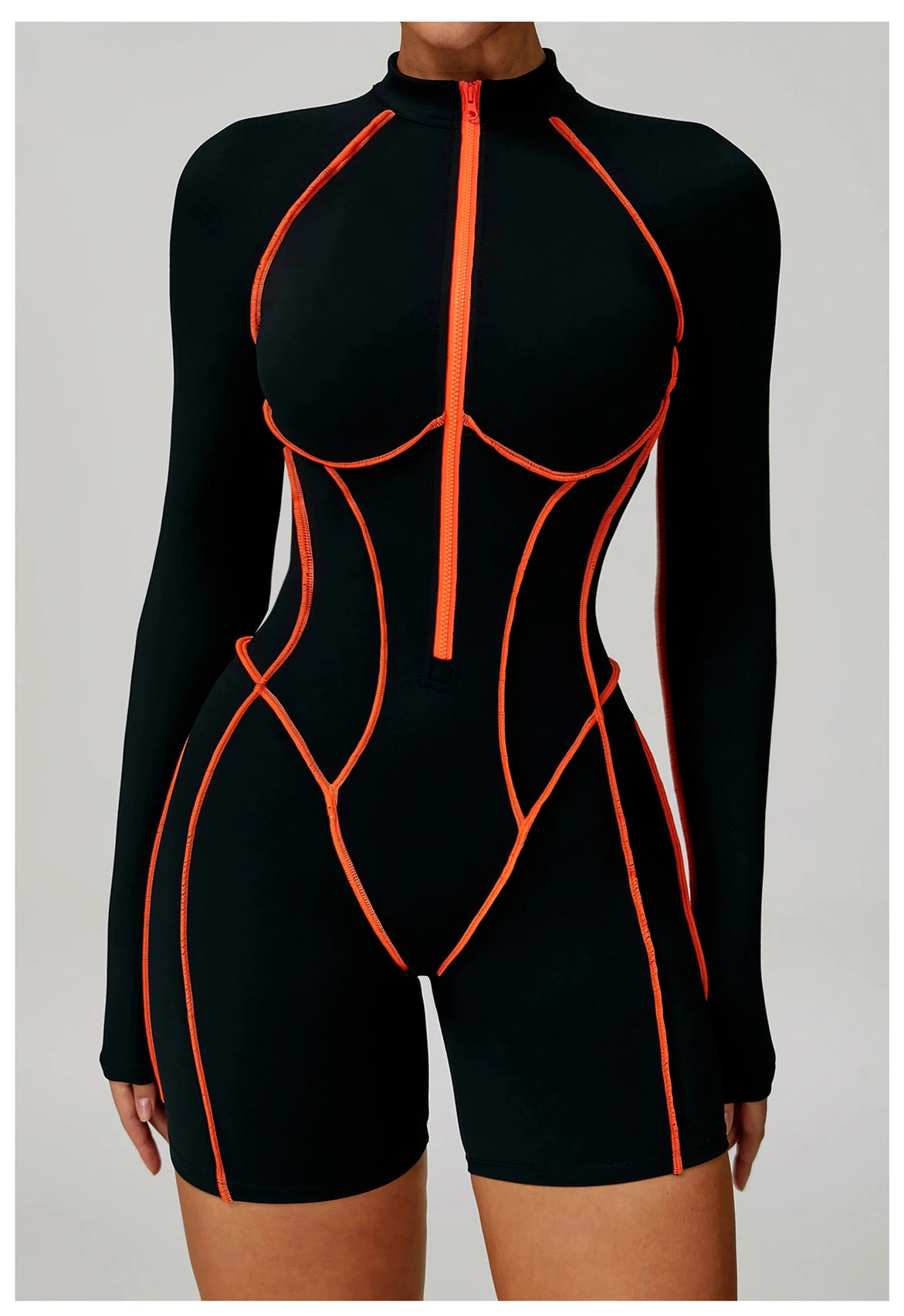 Zipper Rompers Women's Gym Jumpsuit Fitness Suit Short Sets Sports Overalls for Woman Tracksuit Yoga Clothing Workout Sportswear