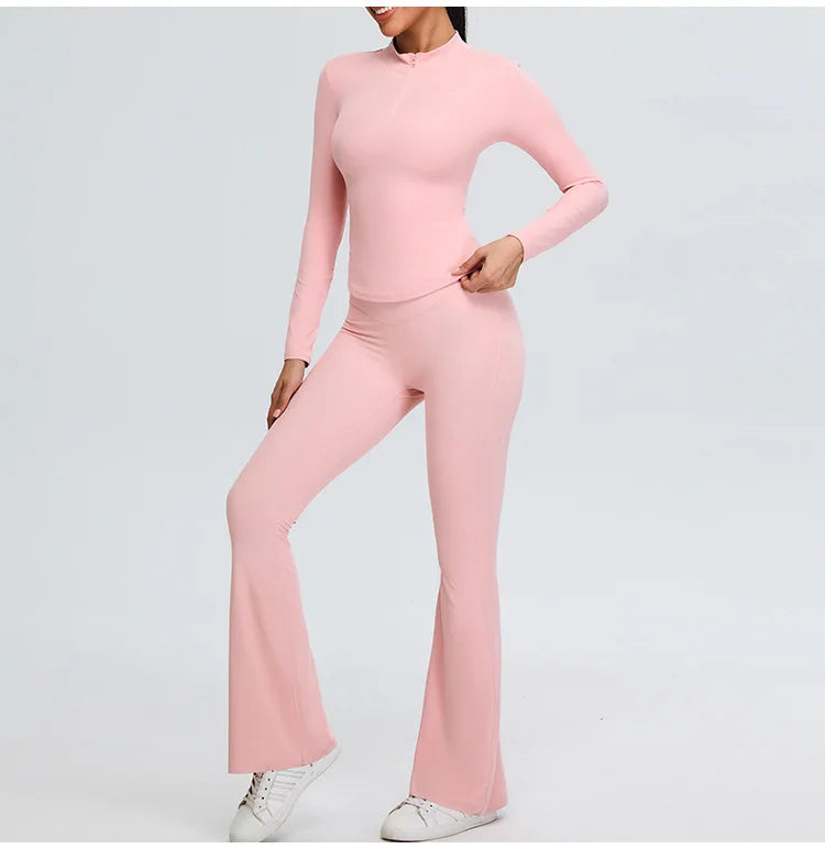 Half Zipper Yoga Long Sleeve Women Shirt Sports Jacket Fitness Gym Top Activewear Running Coats Sports Workout Clothes Woman Top