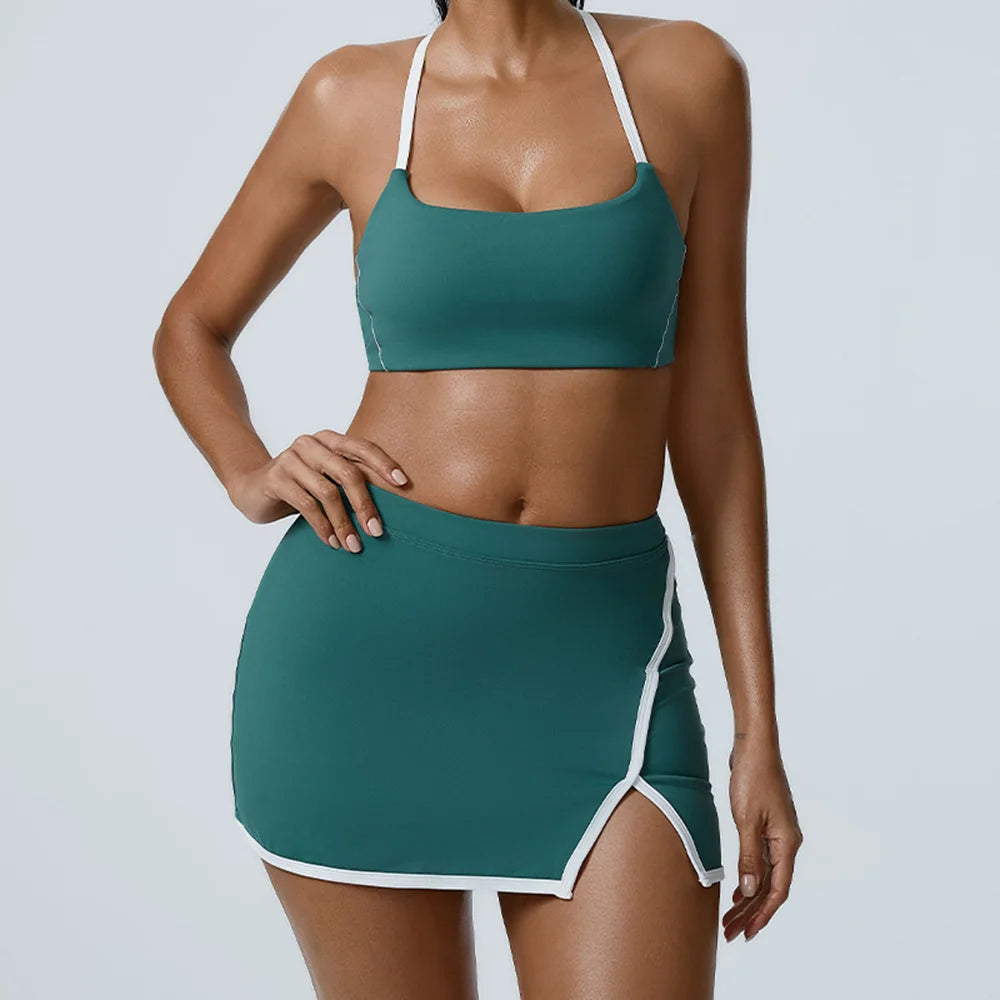 Workout Clothes Women's Tracksuit 2PCS Yoga Set Sportswear Gym Clothing High Waist Leggings Sportswear Fitness Sports Bra