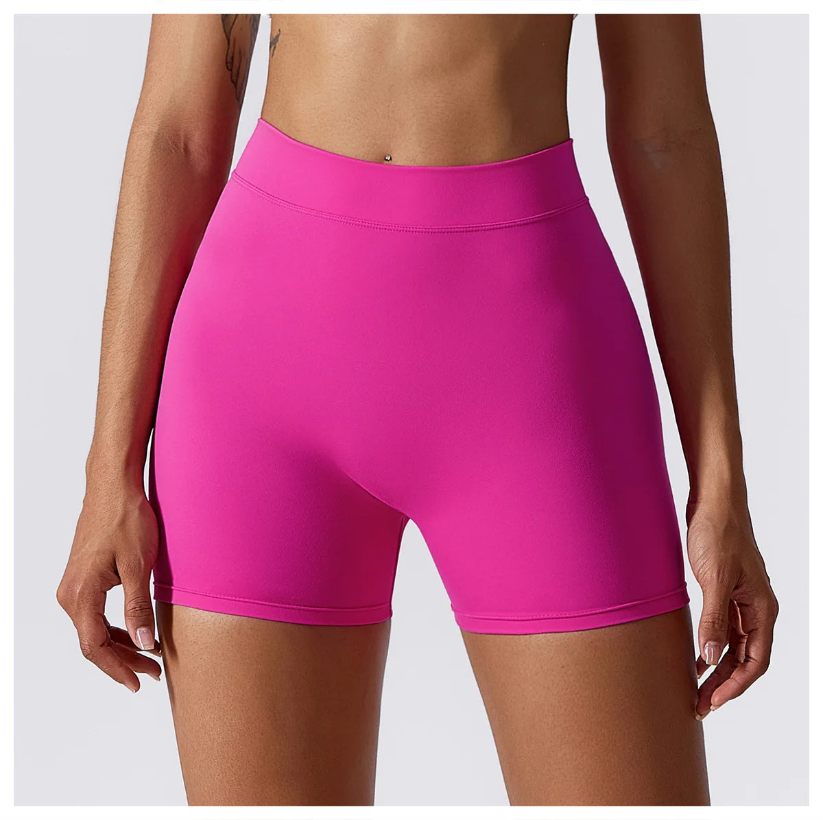 Women Yoga Shorts High Waist Scrunch Butt Lifting Comfort Fitness Gym Tights Squat Proof Naked Feel V-shaped Back Sports Shorts