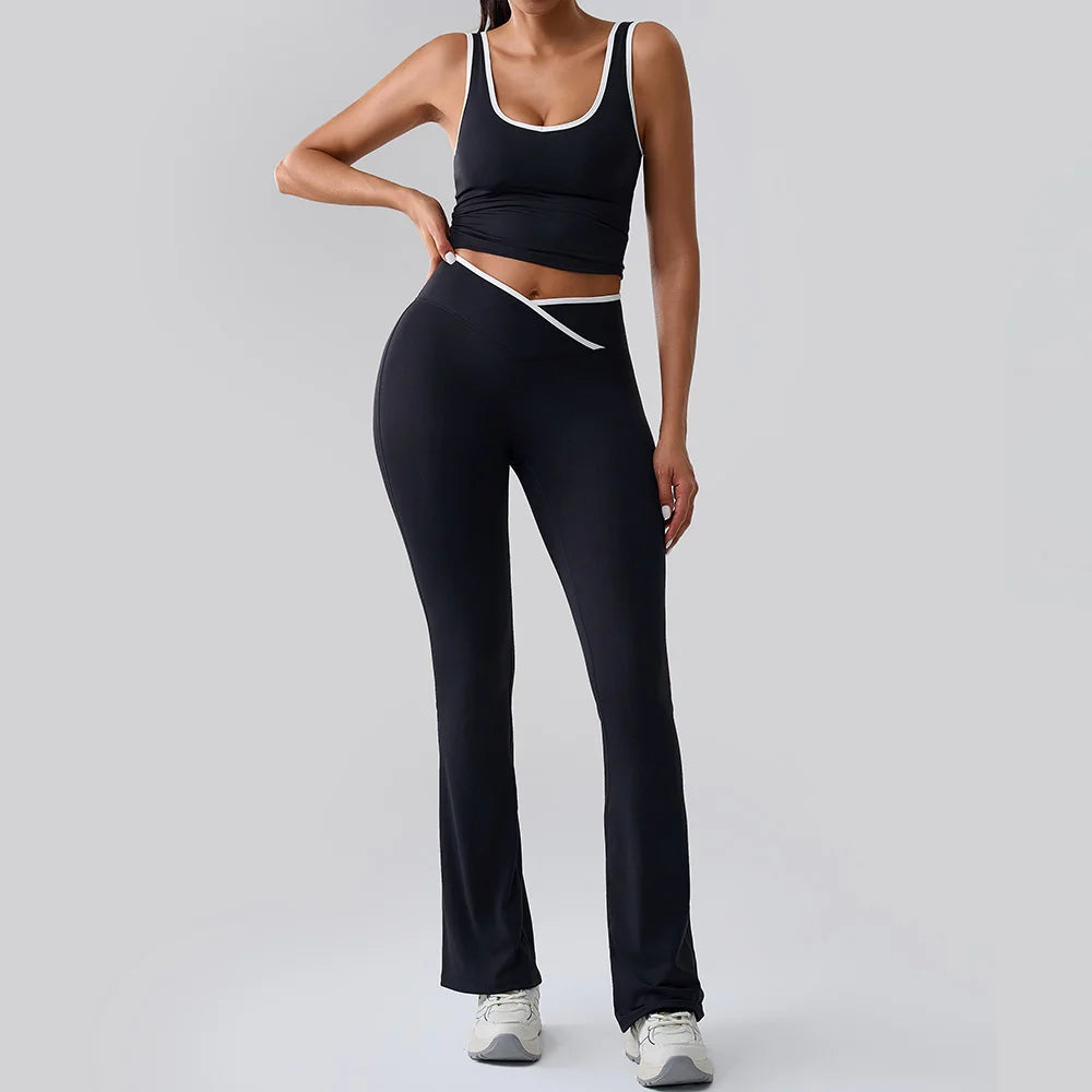 Women Tracksuit 2PCS Yoga Set Nude Feeling Workout Sets Gym Push Up Fitness Running Workout Sportwear Sport Bra Leggings Suit