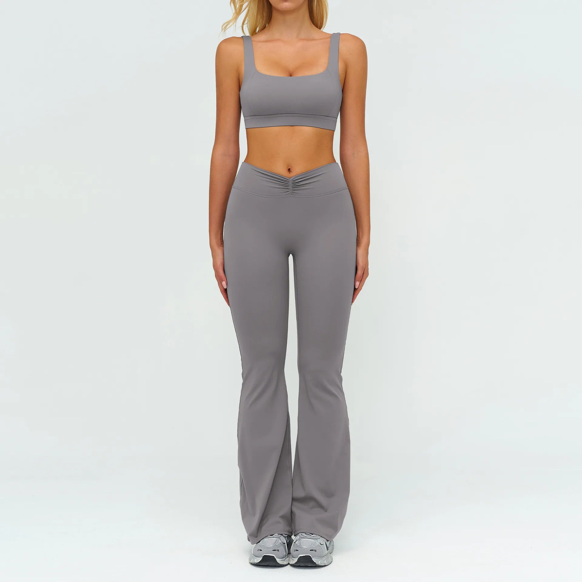 2PCS Yoga Set Women's Tracksuit Fitness Suit Sportswear Workout Sports Bra High Waist Leggings Gym Clothing Sports Shorts Suit