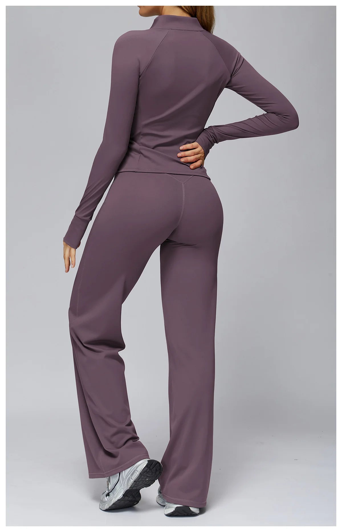Yoga Set 2PCS Women Sportswear Workout Clothes Seamless Athletic Wear Gym Legging Fitness Bra Crop Top Long Sleeve Sports Suits