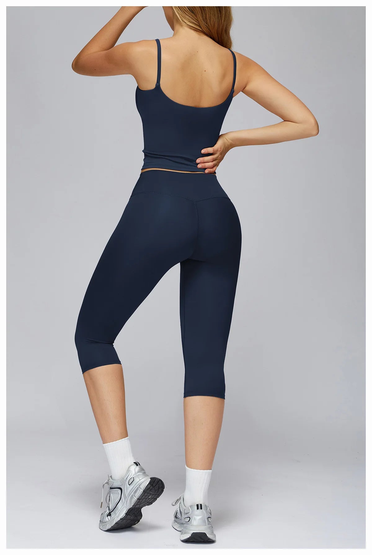 Yoga Set 2PCS Women Sportswear Workout Clothes Seamless Athletic Wear Gym Legging Fitness Bra Crop Top Long Sleeve Sports Suits