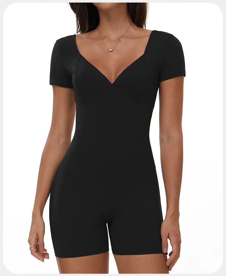 Yoga Jumpsuit Sexy Back V Rompers Gym Set Women Training Yoga Suit Sportswear Women Sports Jumpsuit Fitness Workout Bodysuits