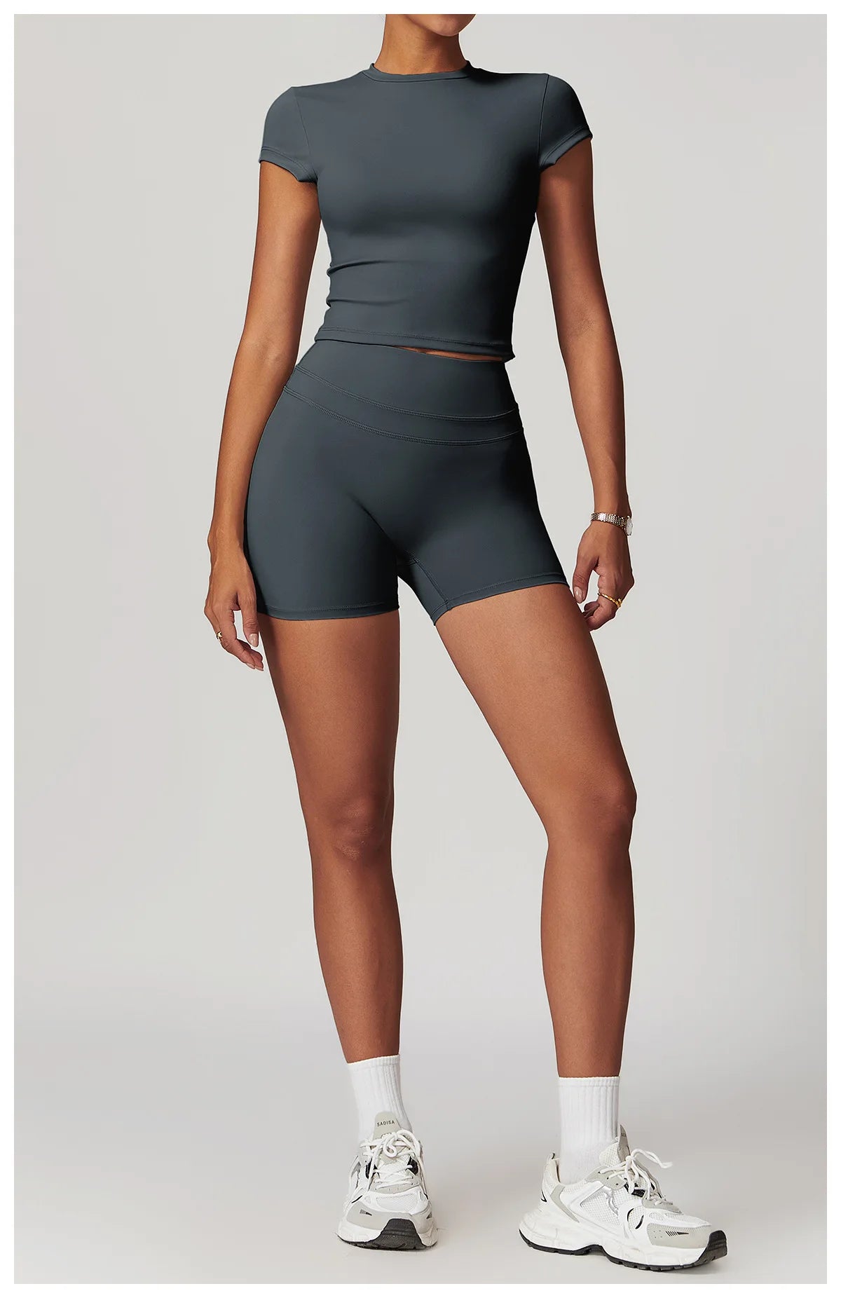 Women Clothes Yoga Top Sport T Shirt Fitness Clothes Short Sleeve Yoga Shirt Gym Top Workout Running Active Wear Sport Top