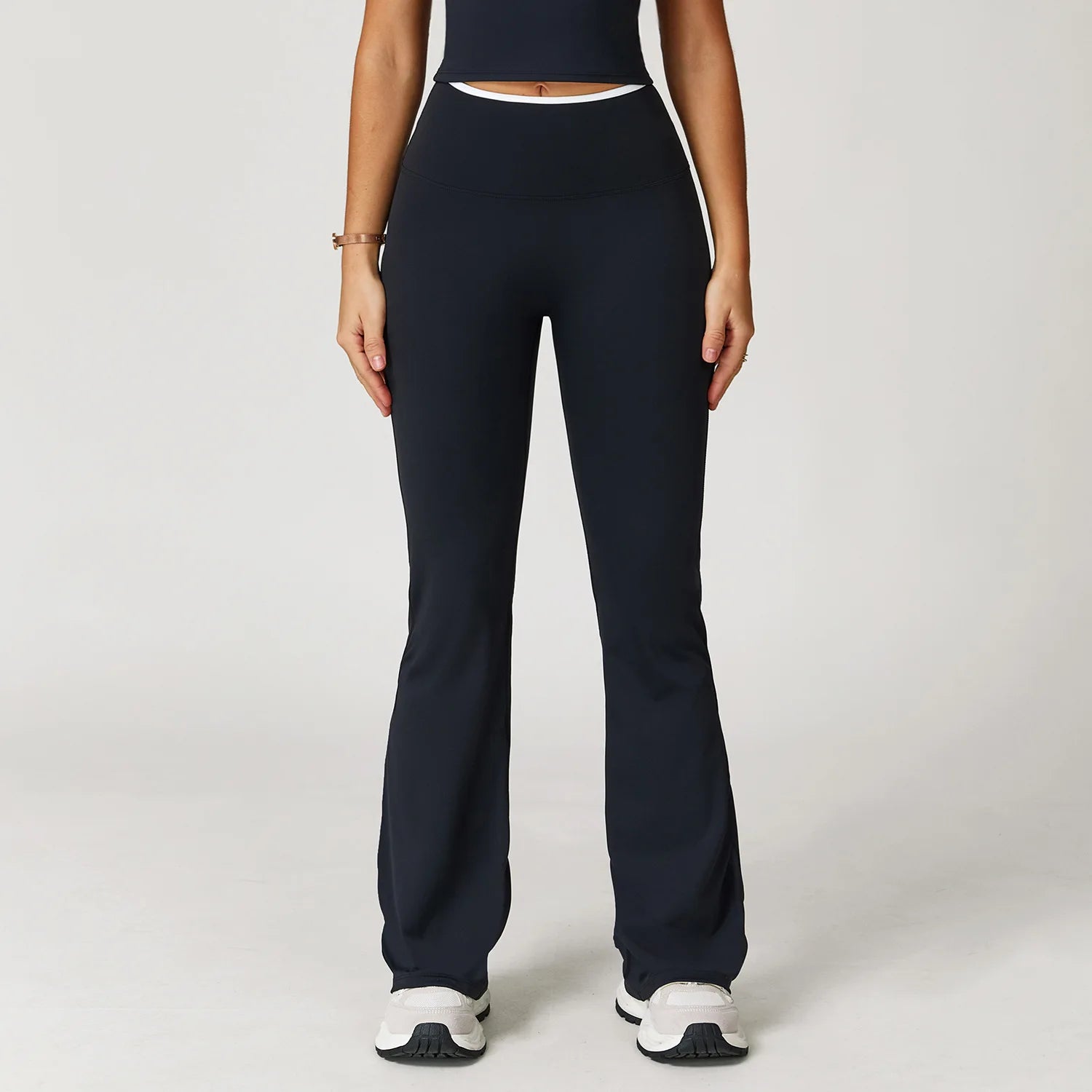 Flare Leggings Yoga Women High Waist Wide Leg Yoga Pants Impact Gym Sports Slim Flared Tights Pants Control Tummy Dance Trousers