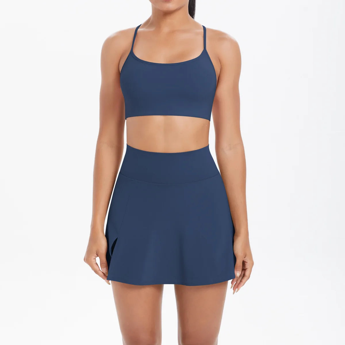 Yoga Outfits Women Tracksuit Sport Bras Shorts Workout Set Women Yoga Clothes Fitness Yoga Short Skirt Gym Set Yoga Sets