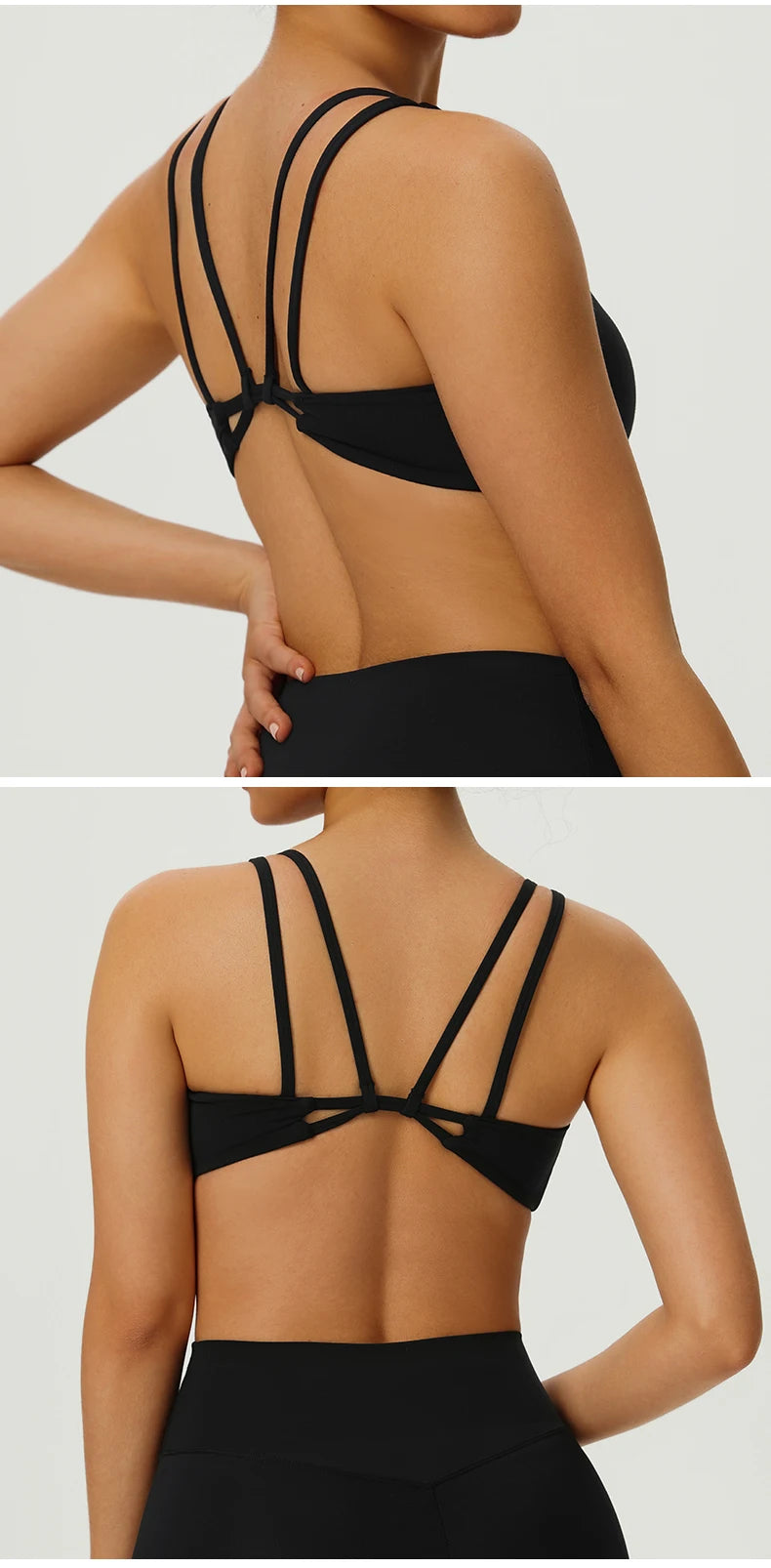 Women Tops Back Cross Strap Tank Top Push Up Underwear Running Sports Bra Breathable Soft Fitness Beauty Solid Color Yoga Bra