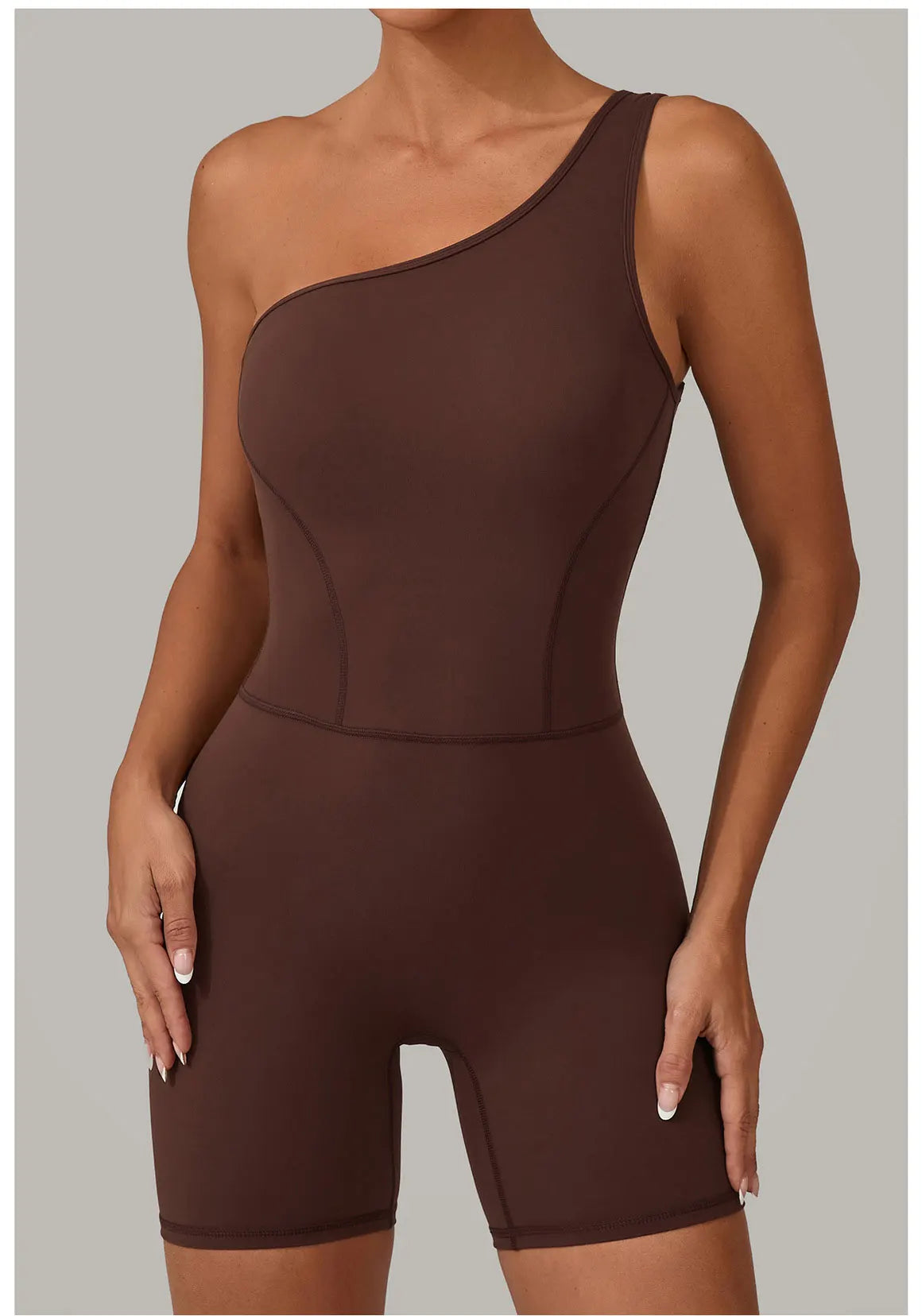 One Shoulder Jumpsuit Women's Fitness Suit Short Sets Sports Overalls for Woman Tracksuit Yoga Clothing Gym Workout Sportswear