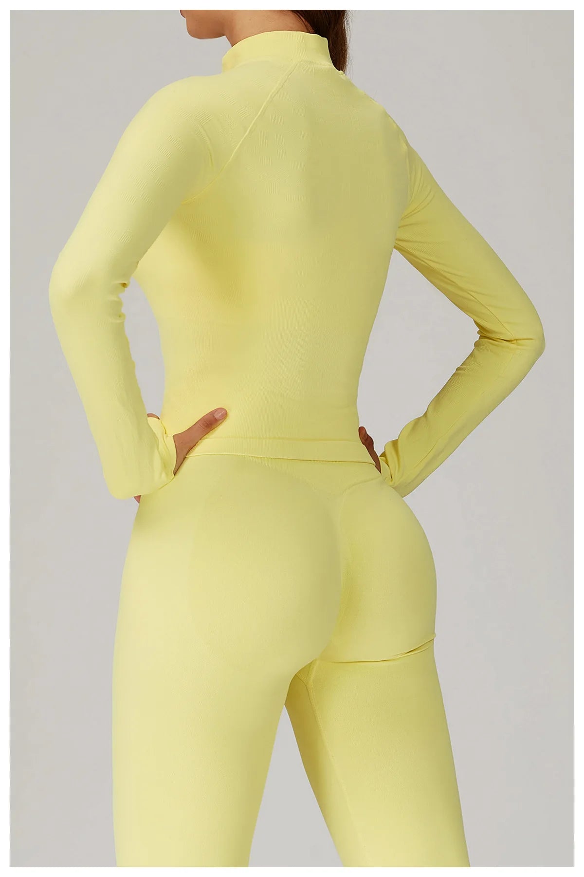Seamless Zipper Jacket Women Crop Top Yoga T-shirts Solid Sports Top Long Sleeve Running Shirts Quick Dry Fitness Gym Sport Wear