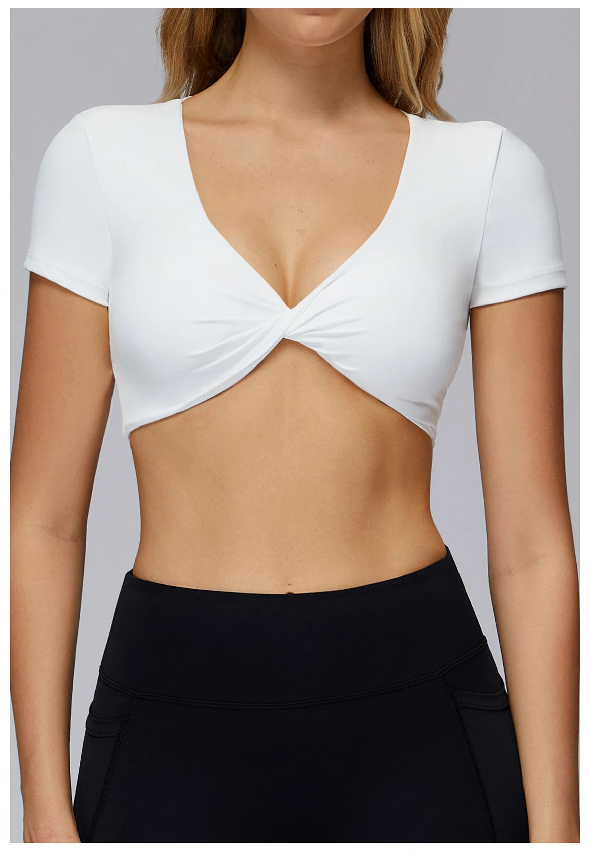 Yoga Top Women Sport T Shirts Fitness Clothes Workout Short Sleeve Top Yoga Shirt Gym Running Back Hollow Out Push Up Sport Top