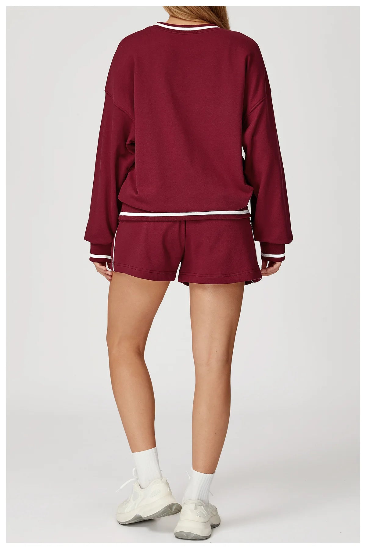 2PCS Winter Yoga Set Contrasting Hoodie Set Women's Tracksuit Comfortable Running Gym Set Women's Clothes Outdoor Sports Set