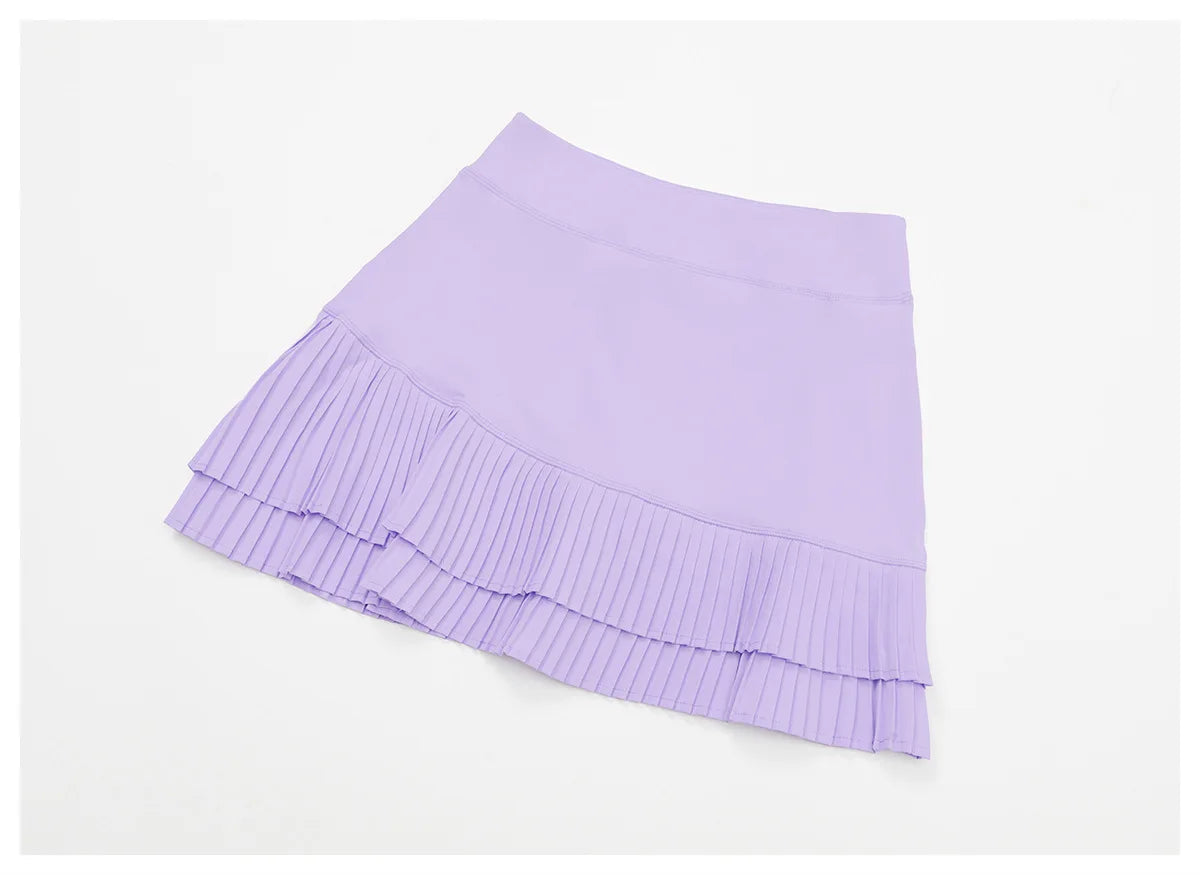 Women's Pleated Sports Skirts Dancing Golf Tennis Skirt for Women Gym Workout Push Up Fitness Shorts High Waist Running Skirts ﻿