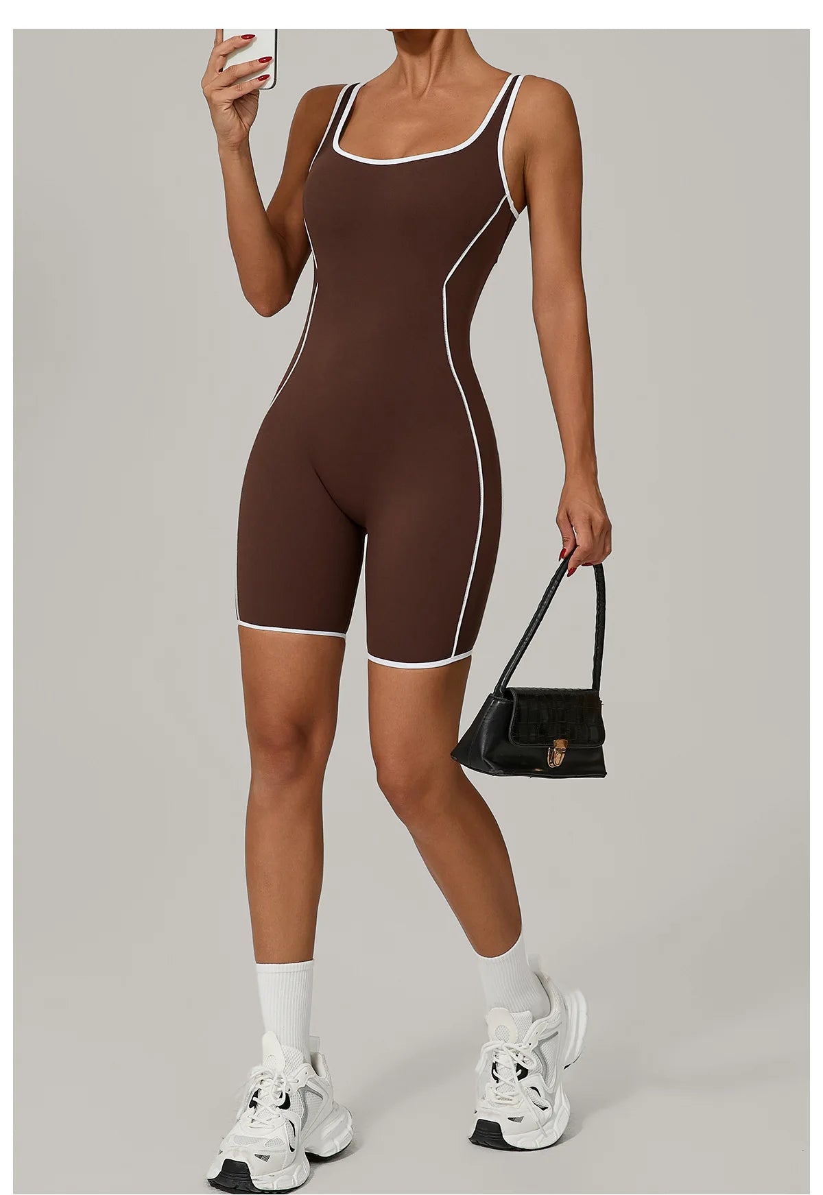Color Blocked Gym Set Women Tracksuit Yoga Suit Sportswear Women Sports Jumpsuit Fitness Rompers Female Push Up Workout Bodysuit