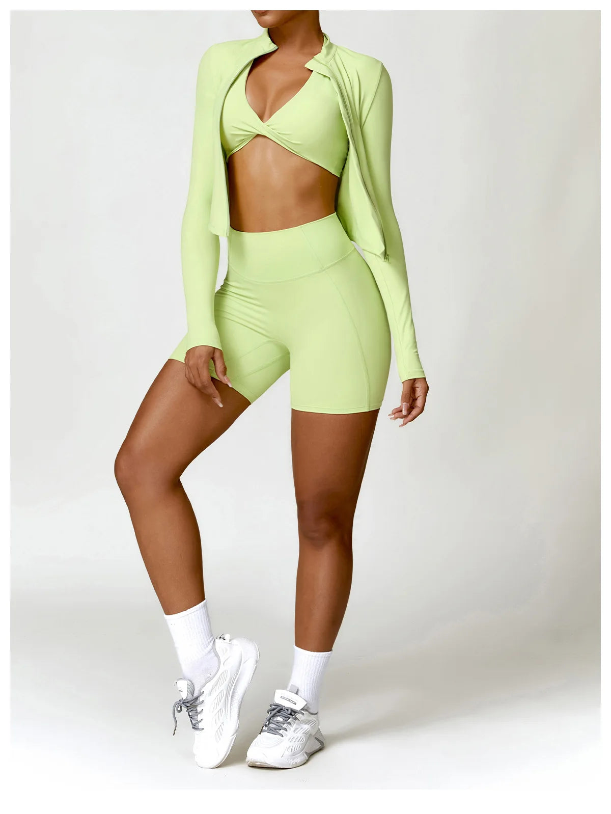 New Running Elasticity Yoga Jacket Zipper Slimming Top Coat Women's Sports Jacket Gym Workout Sports Long Sleeves Women Tights