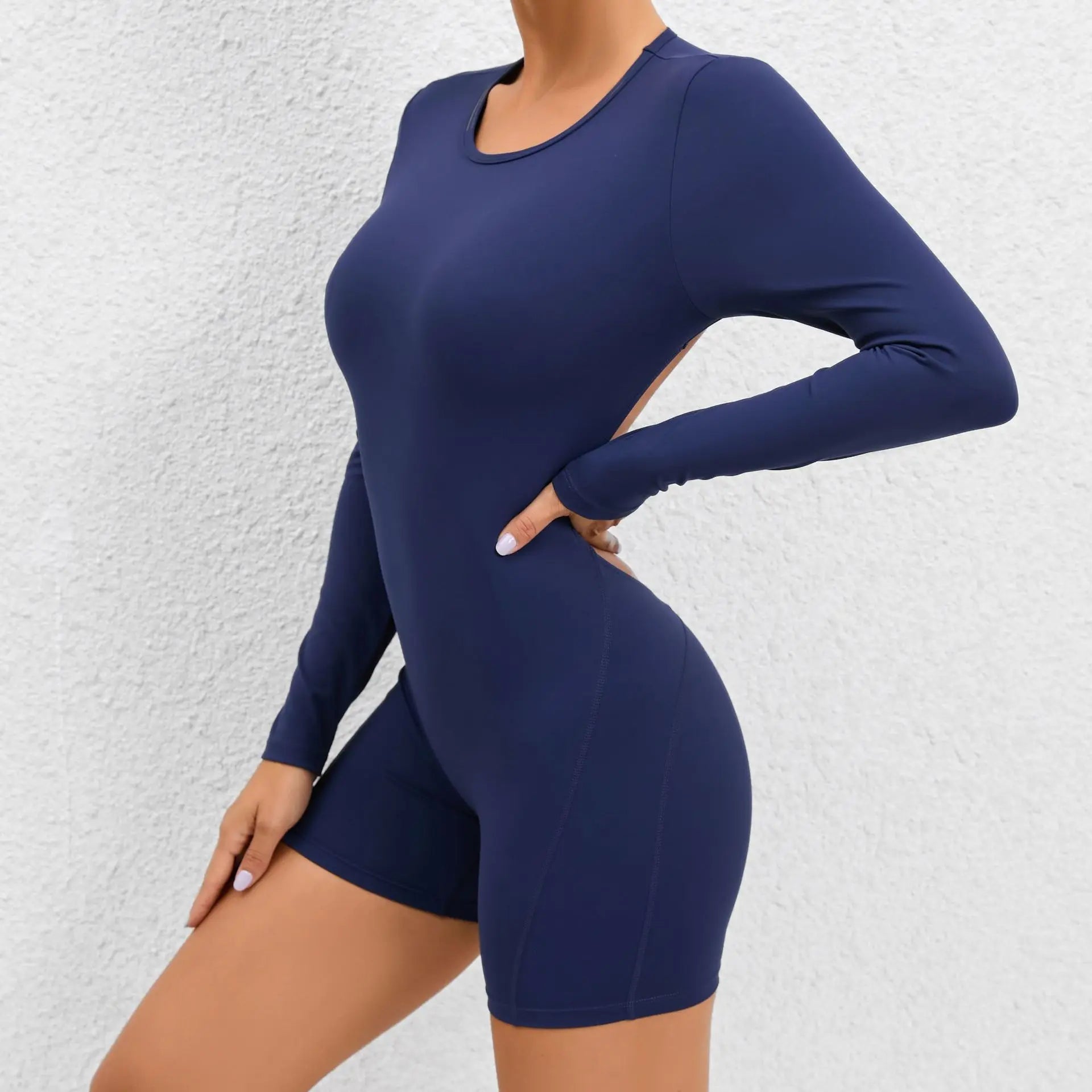 Women's Tracksuit Yoga Set Push Up Sports Jumpsuits Long Sleeves Fitness Rompers Sleeveless Sportswear Gym Set Workout Clothes