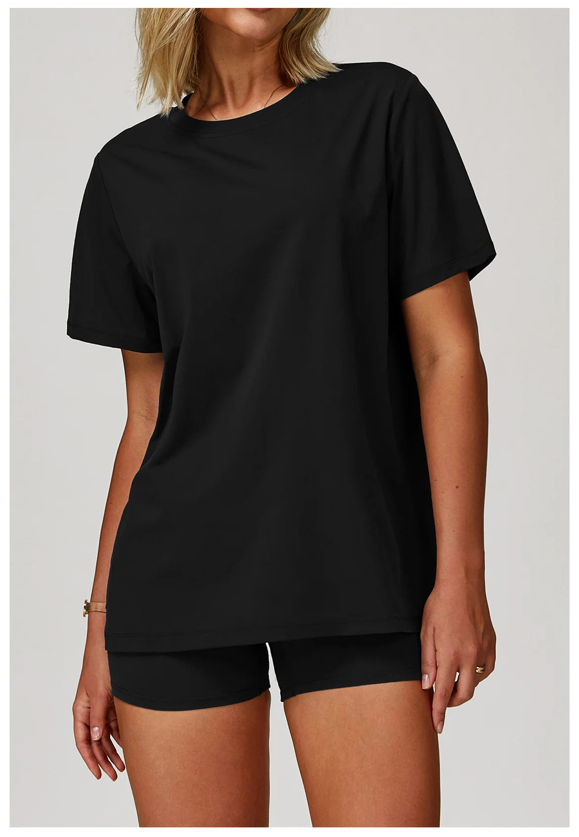 Loose Yoga Shirts Women Top Quick Dry Running Top Tights Push Up Workout Gym Clothes Female Short Sleeve Fitness Sports T-Shirts