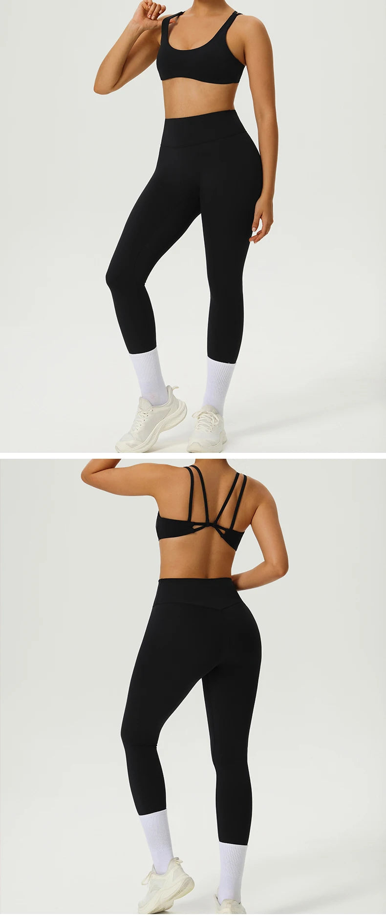 2 Pieces Yoga Set Women's Tracksuit Workout Sportswear Gym Clothing High Waist Leggings Fitness Shorts Push Up Bras Sports Suits