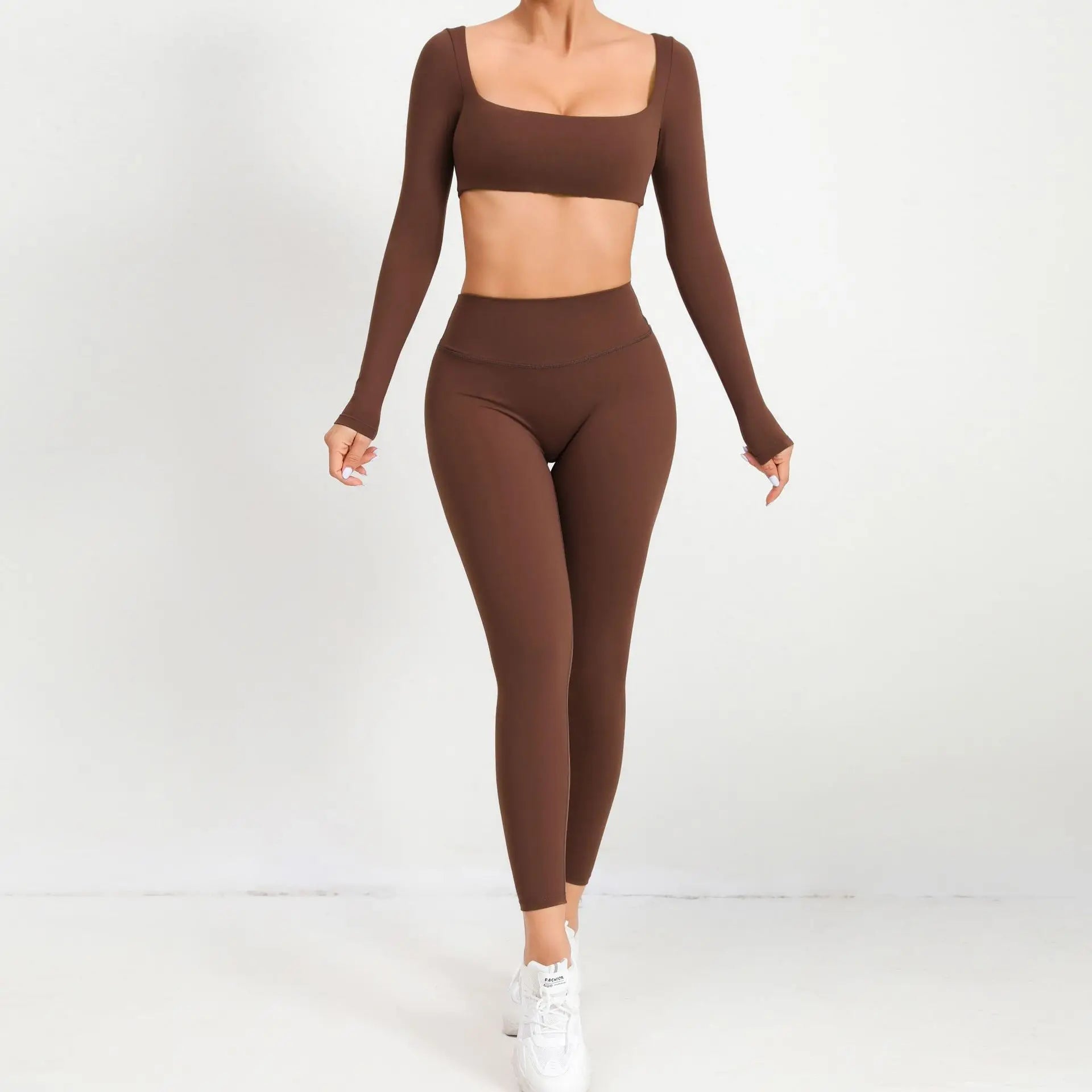 New Sport Shirt Women Clothes Sportswear Long Sleeve T-shirt for Fitness Yoga Wear Ladies Crop Top Gym Workout Top with Cups