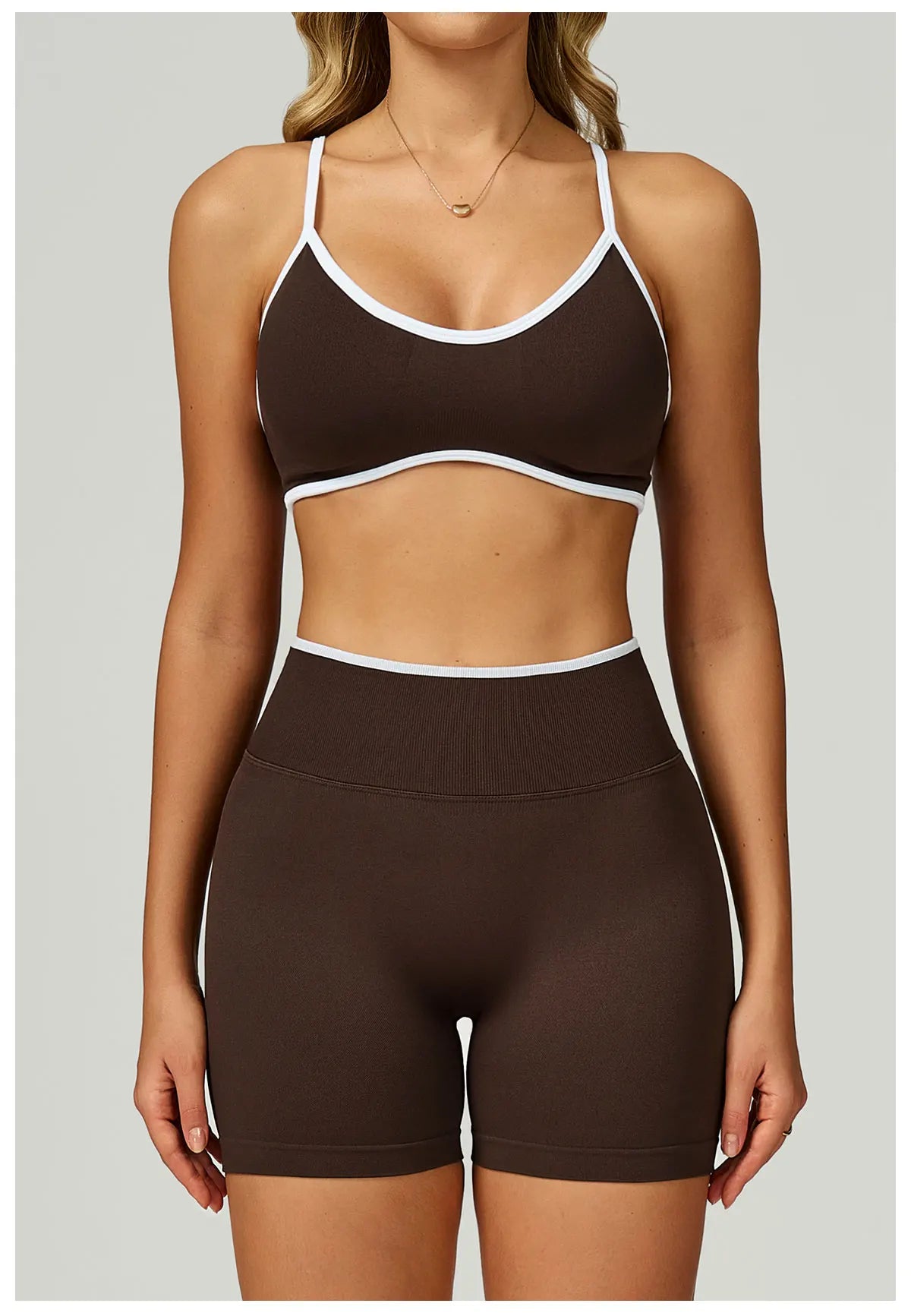 Women Seamless Halter Sports Bra High Support Push-up Open Back activewear Gym Tank Top Fitness Underwear Yoga Workout Brassiere