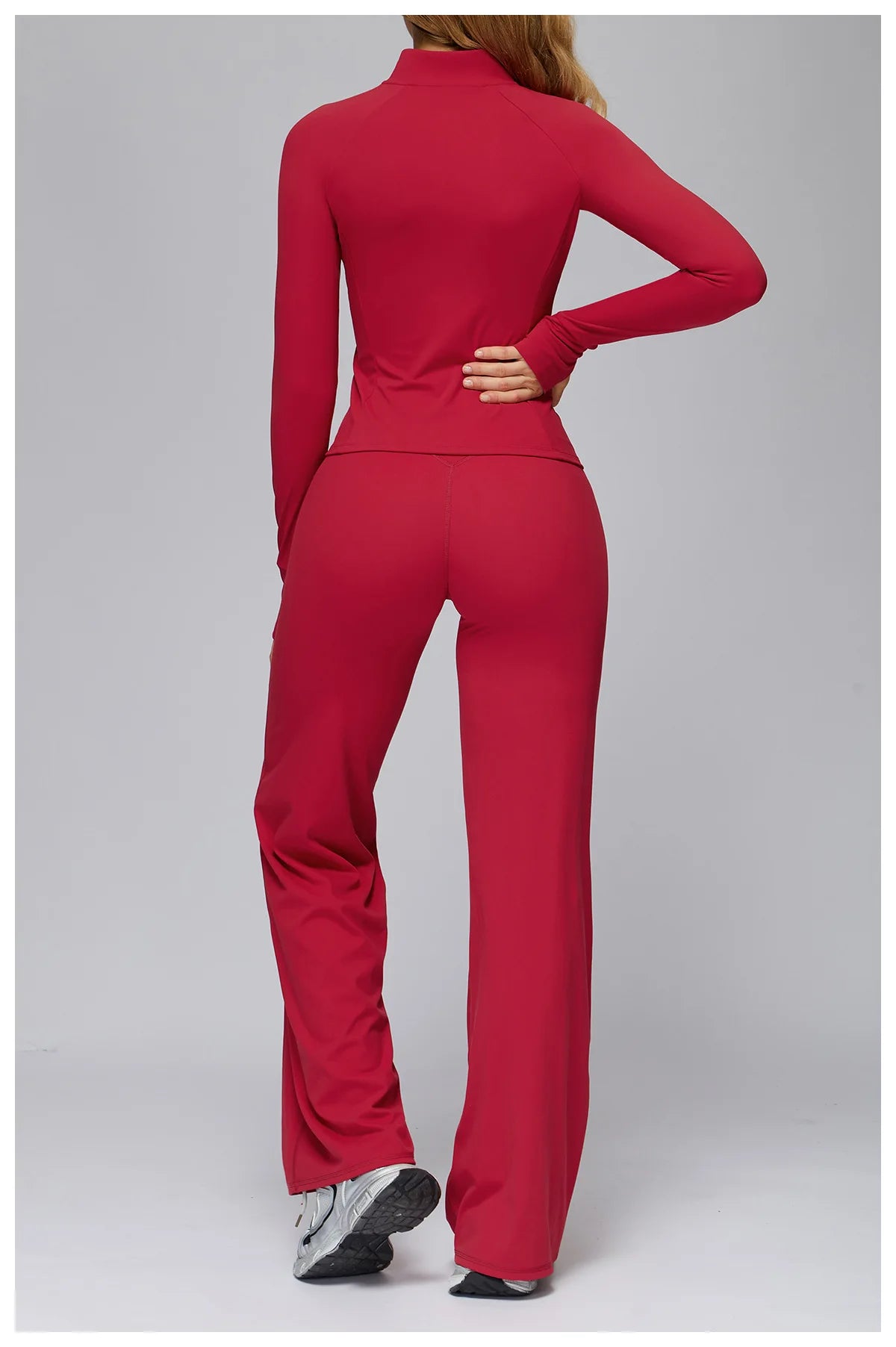 Yoga Set 2PCS Women Sportswear Workout Clothes Seamless Athletic Wear Gym Legging Fitness Bra Crop Top Long Sleeve Sports Suits