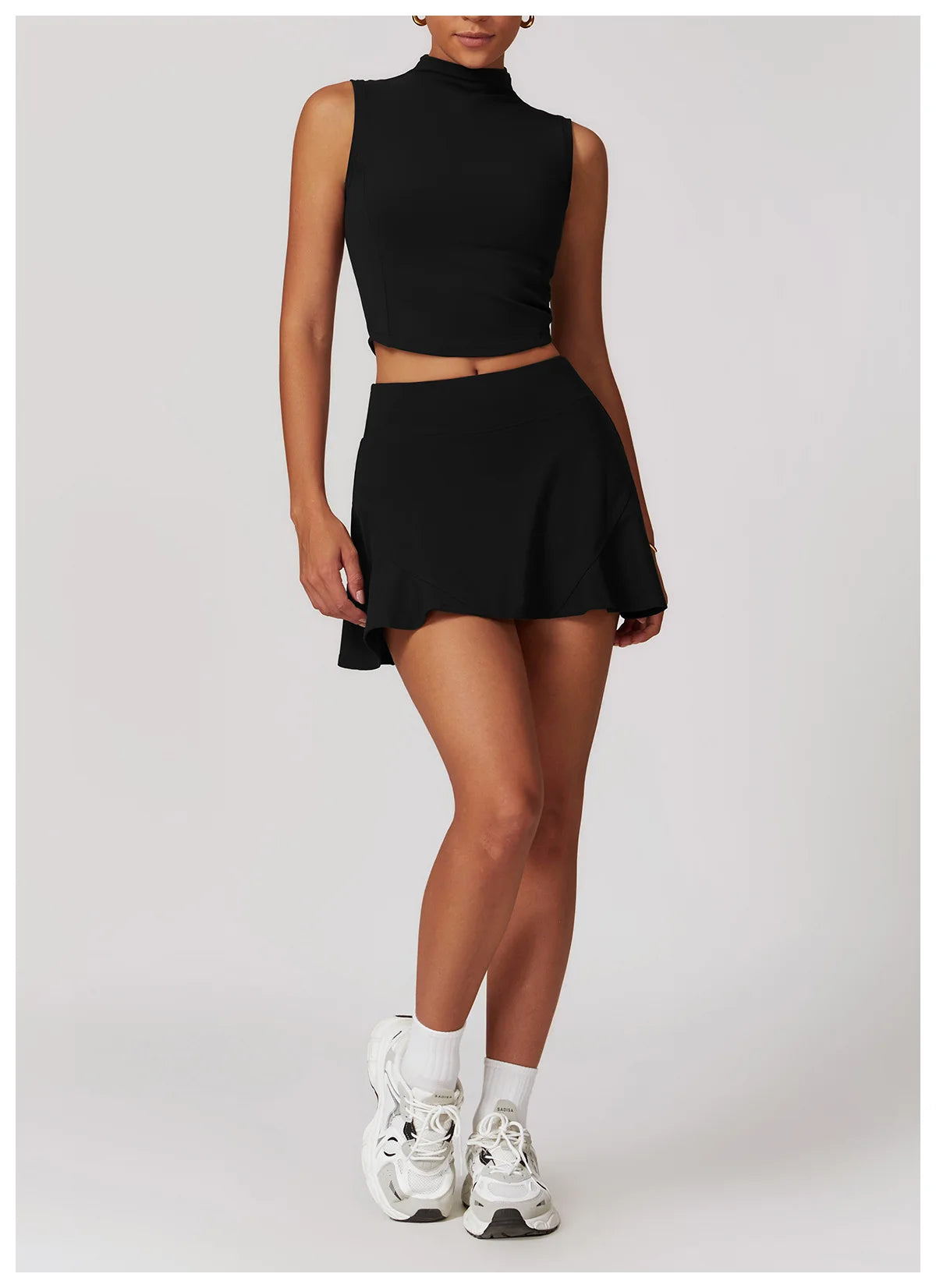 High Waist Sports Skirt Women Culottes Yoga Fitness Tennis Lining Anti Light Running Quick Drying Skirt Suitable Running Yoga