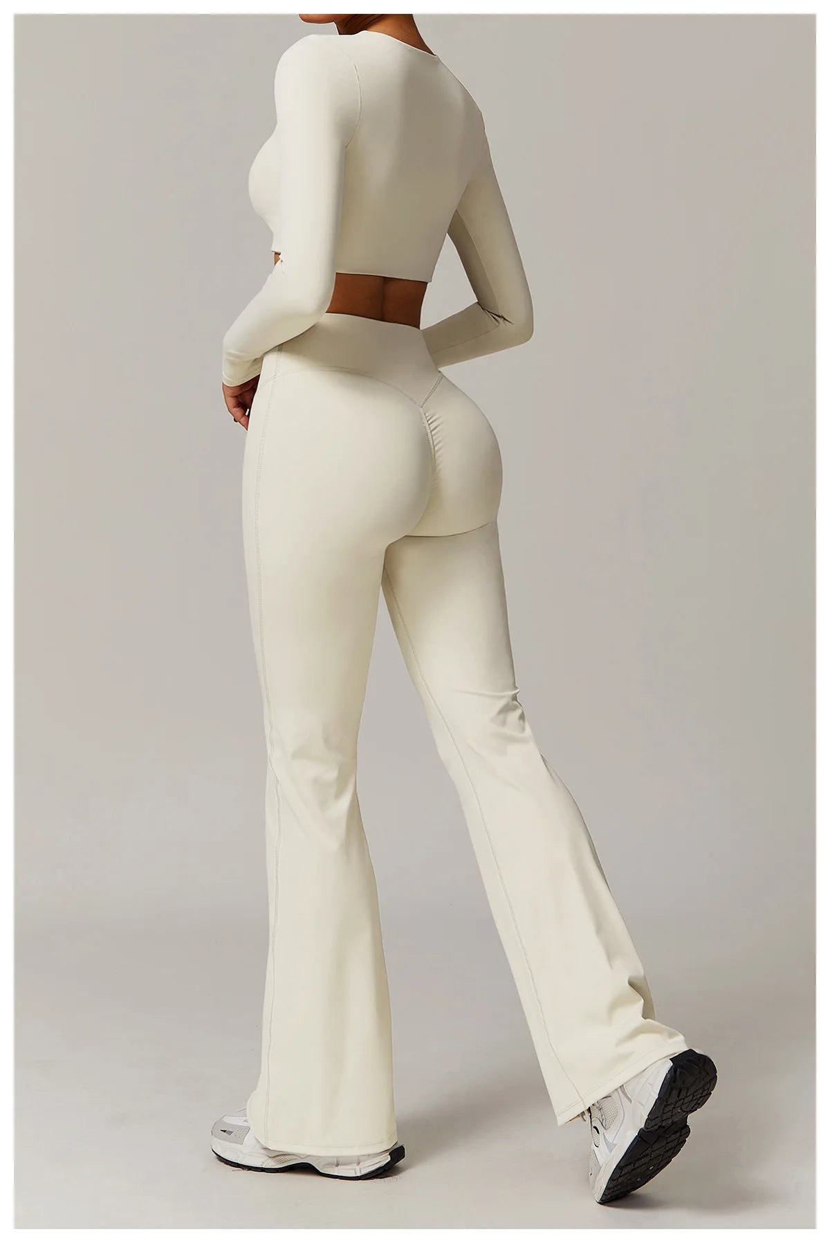 Gym Leggings Women Bell-bottoms Yoga Pants Sexy High Waist Lifting Leggings Pants Women Sports Clothing Fitness Wide Leg Pants