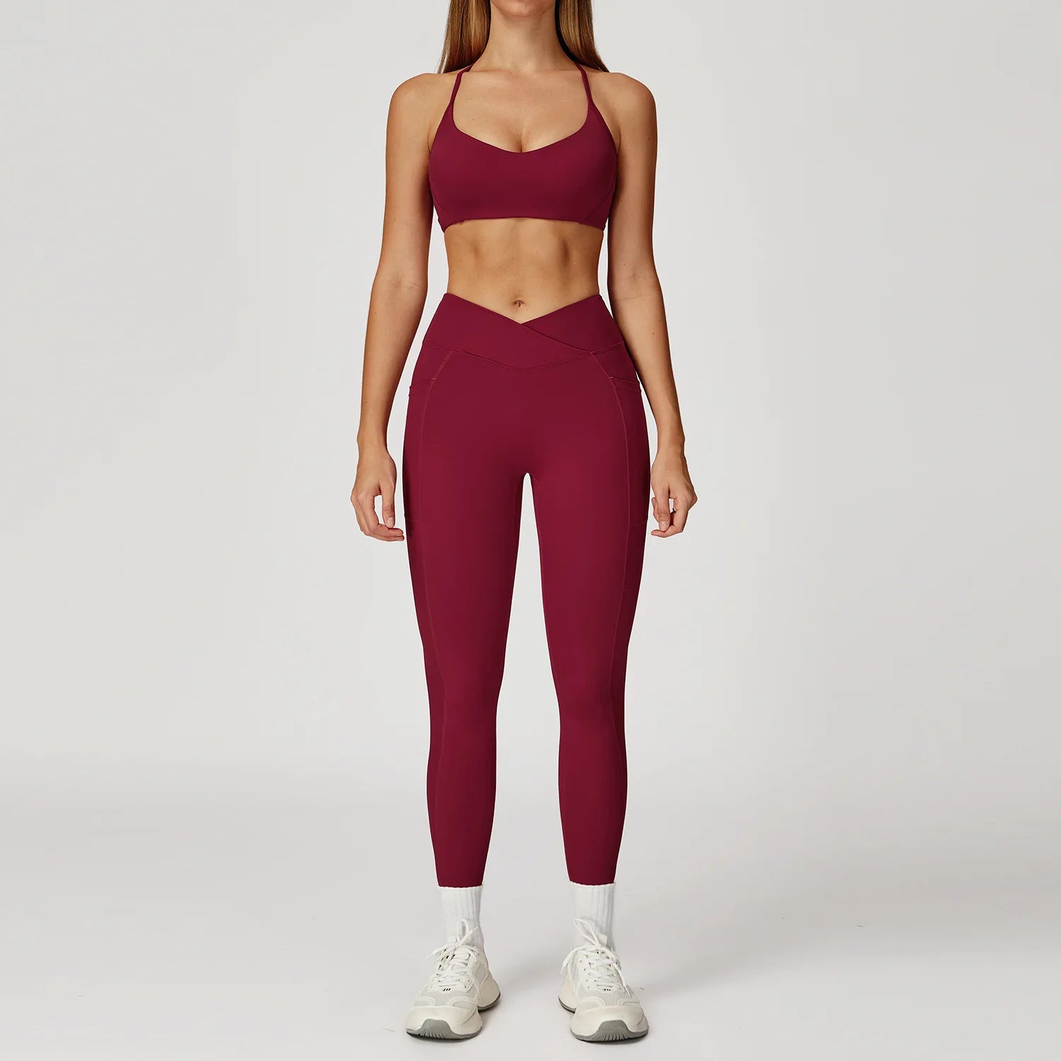 Women Tracksuit Yoga Set 2PCS Gym Workout Clothes for Female Push Up Bra High Waist Leggings Sexy Fitness Sportswear Sports Suit