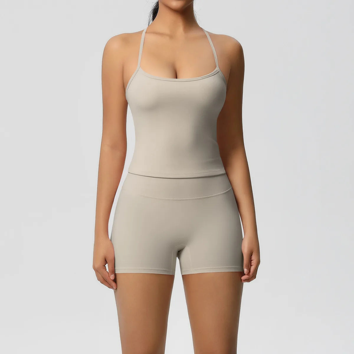 Yoga Sport Set Women Seamless Crop Top Bra Shorts Yoga Set Comfort Elastic Sportsuit Workout Outfit Fitness Gym Clothes