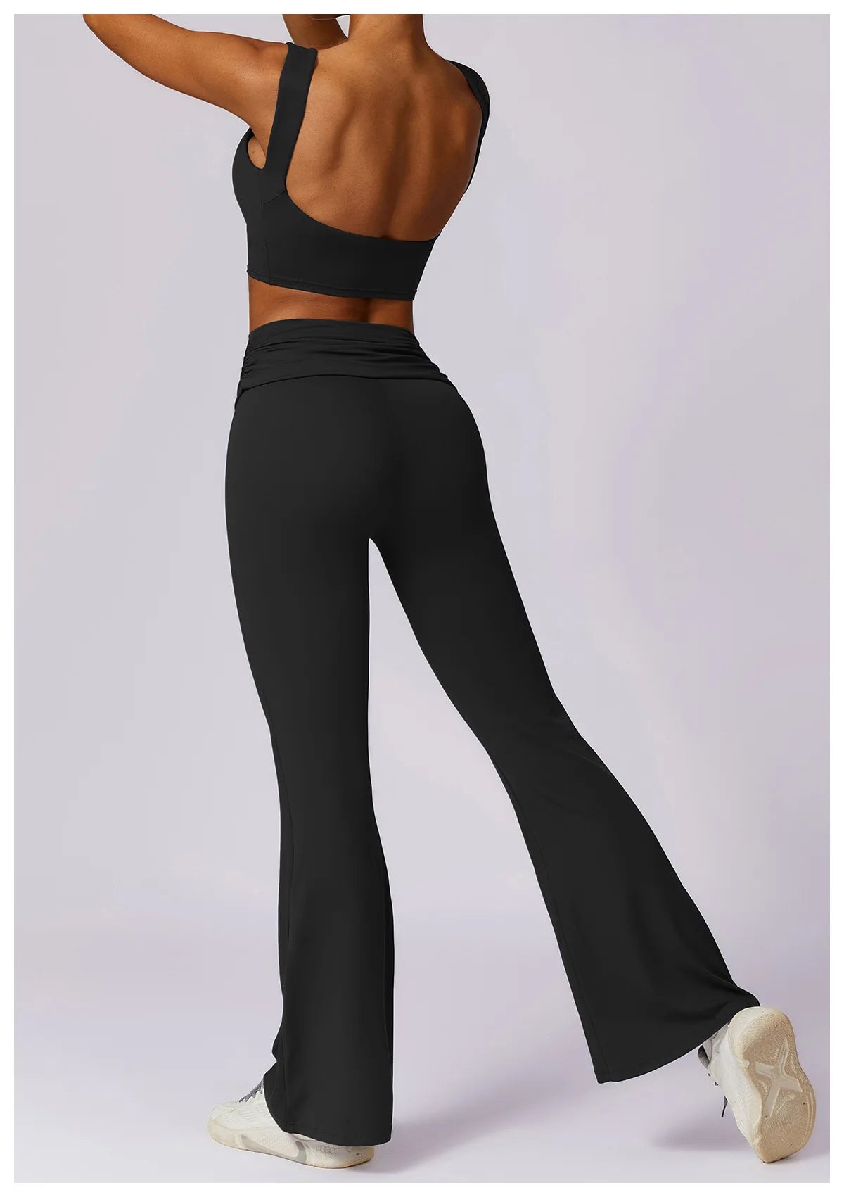 Workout Flare Leggings Yoga Pants Women High Waist Wide Leg Pant Women Gym Fitness Sports Black Flared Pant Latin Dance Trousers