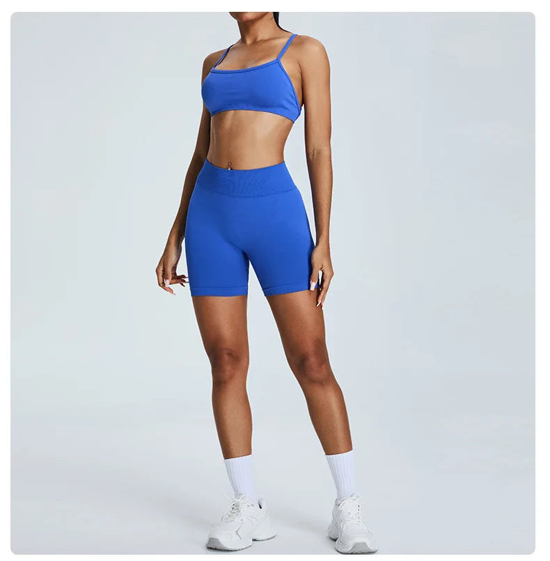 Seamless Yoga Shorts Women High Waist Workout Shorts Fitness Yoga Lift Butt Fitness Women Shorts Gym Short Running Sportswear