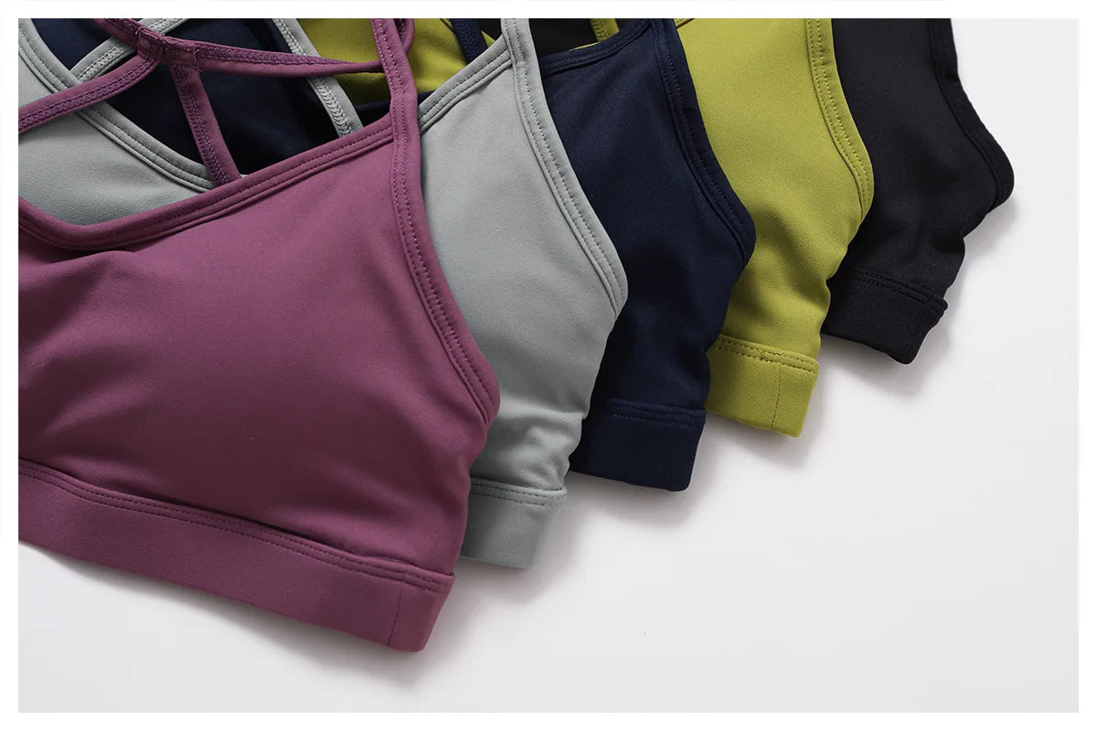 Women Workout Sports Underwear High Support Sports Top Push Up Yoga Bra Gym Crop Top Fitness Bra Running Brassiere Sportswear