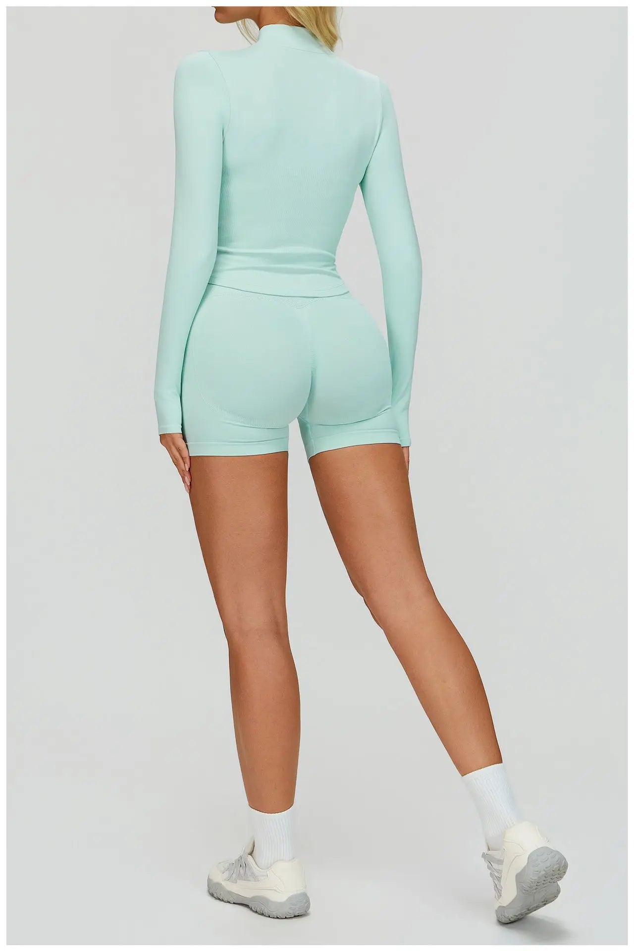 Seamless Yoga Suit 2PCS Sports Set Women Tracksuit Gym Running Workout Clothes Sports Long Sleeve Athletic Wear Yoga Clothing