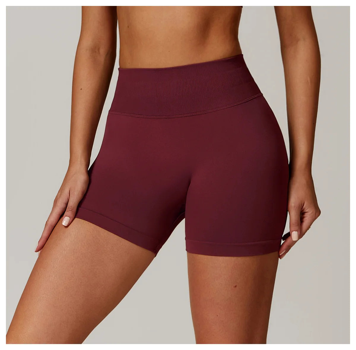 Ribbed Shorts for Women Yoga Shorts Push Up Booty Workout Gym Shorts Fitness High Waist Sports Short Seamless Women Clothing